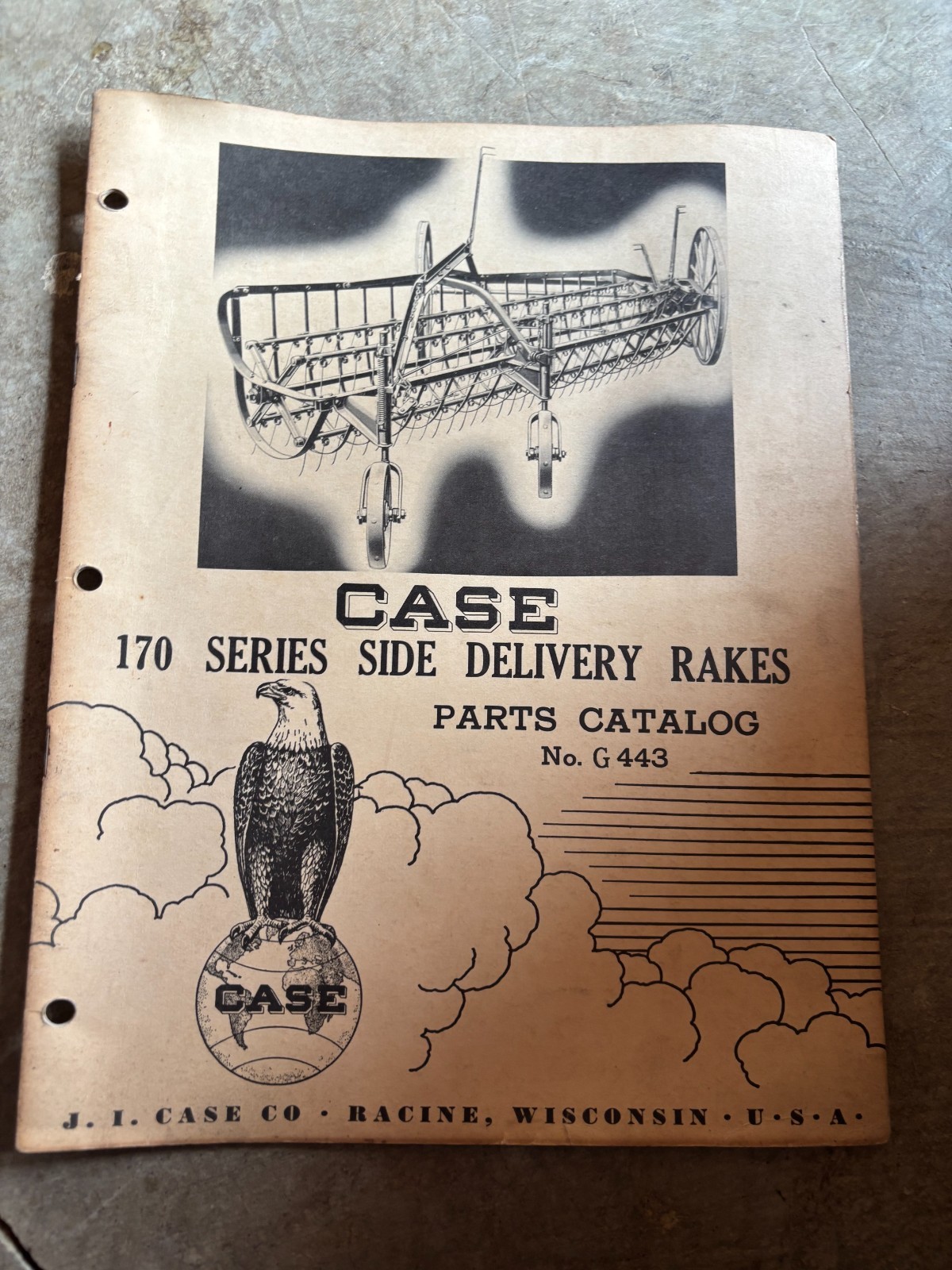 Case Tractor 170 Series Side Delivery Rake Parts Book Manual AMIL26 No.7