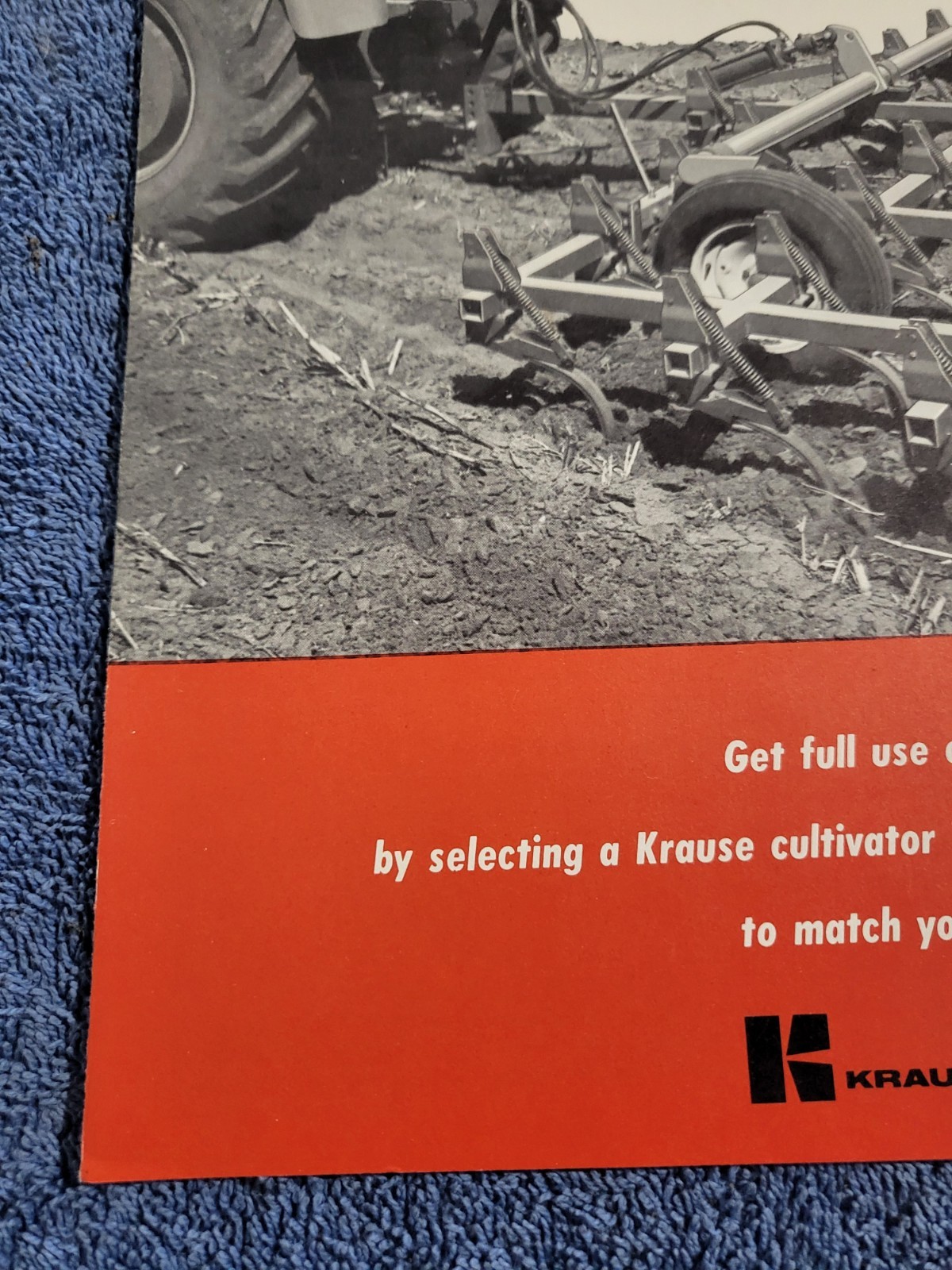 Vintage 1960s KRAUSE Field Cultivators 670-982 Sales BROCHURE Hutchinson, Kansas
