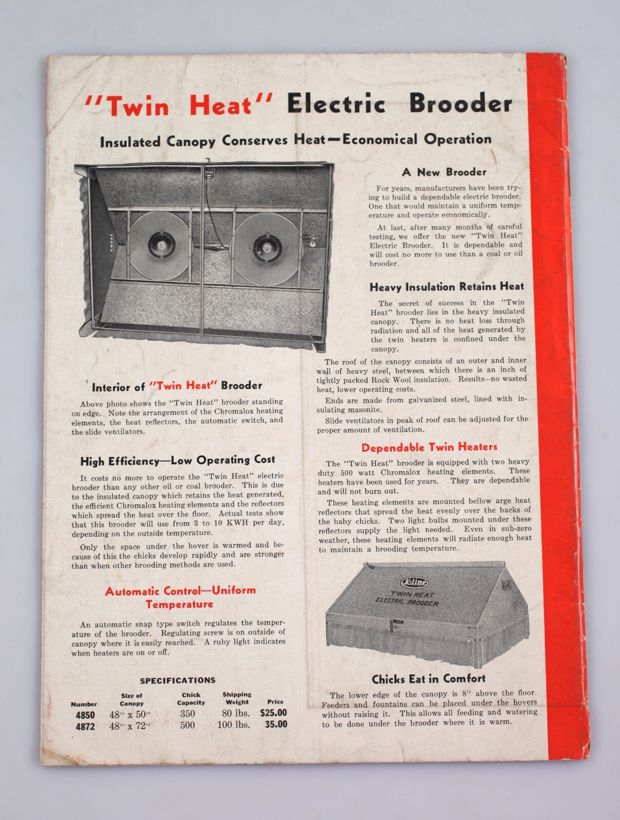 1937 Klein Mfg. Co. Poultry Supplies Farm Tanks Troughs Catalog Burlington Iowa