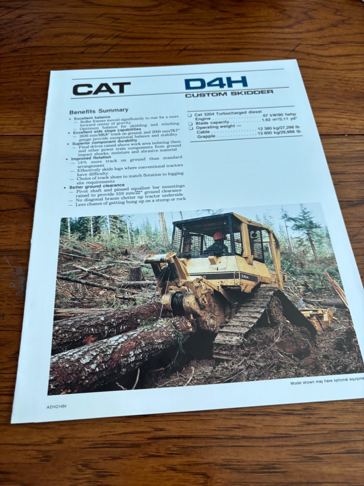 Caterpillar CAT D4H Custom Skidder Brochure FCCA24