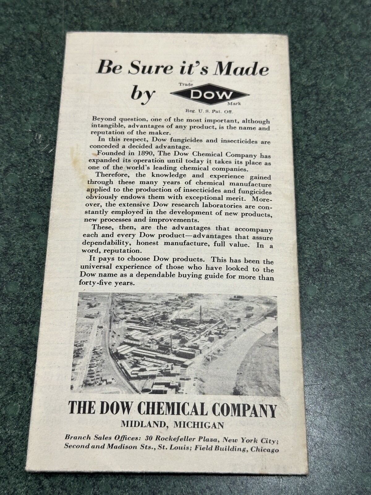 DOW Chemical When and how to spray insecticide and fungicides booklet