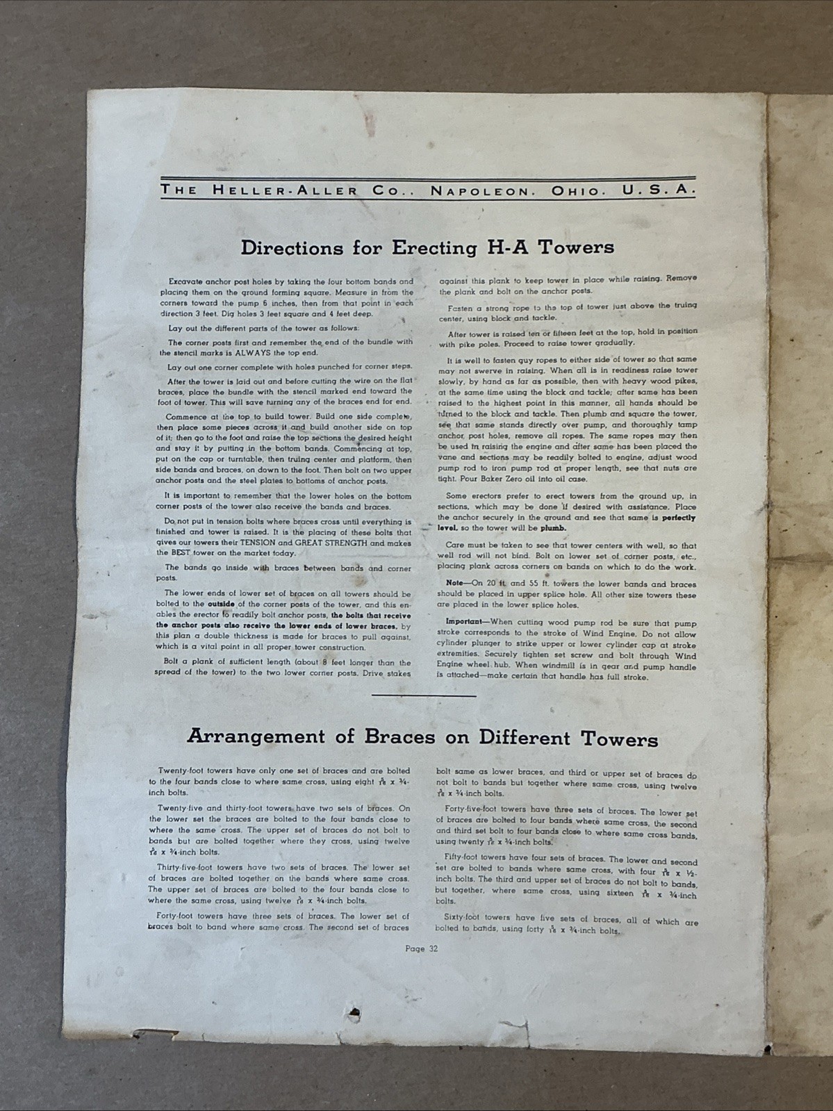 Group Of Heller Aller Co. Brochures 1950s And Before Napoleon Ohio INV-P0126