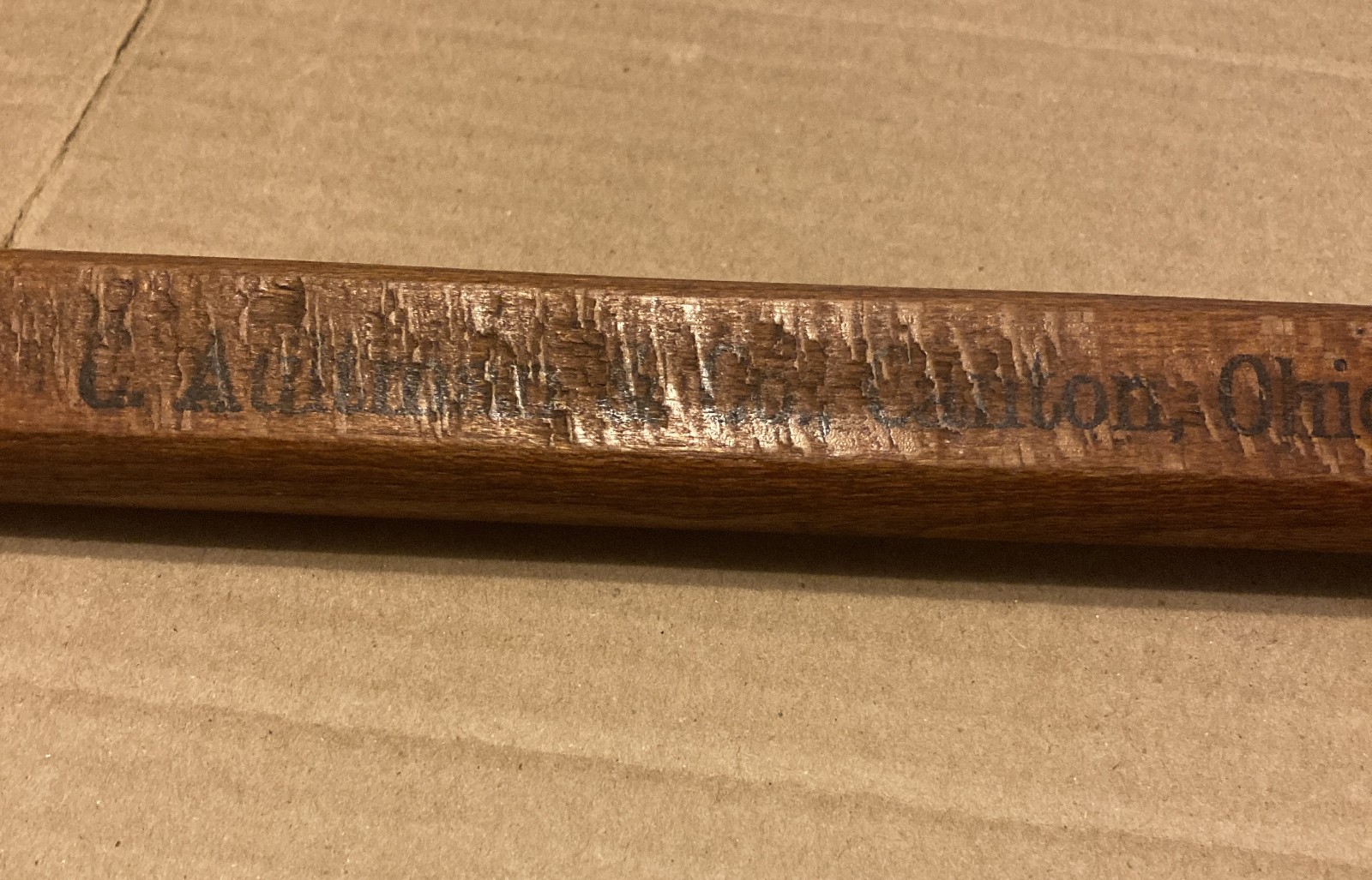 ANTIQUE C AULTMAN & CO CANTON OHIO THRESHERS AND ENGINES ADV WALKING STICK