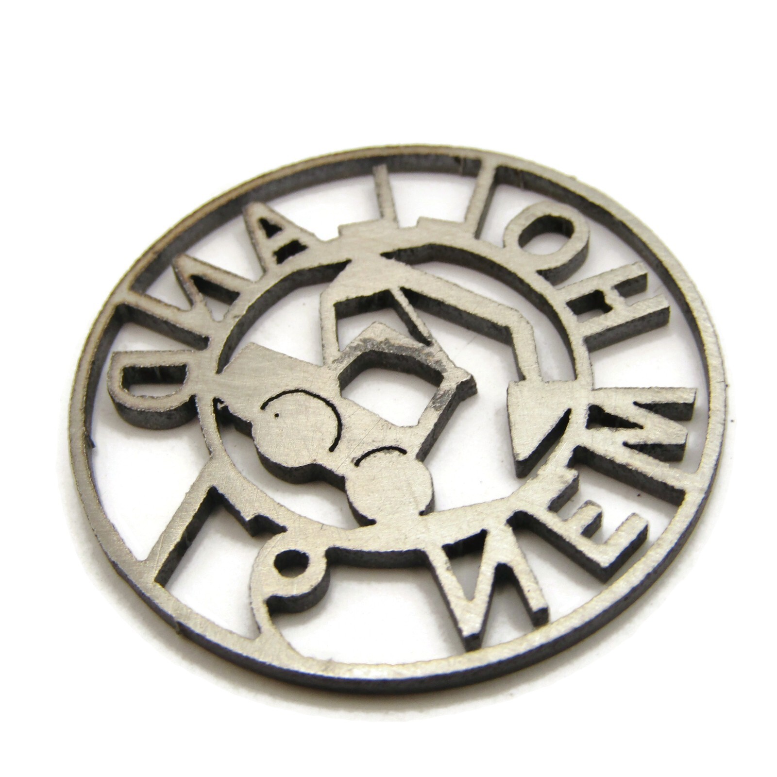Vintage 1997 New Holland Excavator Metal Cutout Medallion Advertising Promo