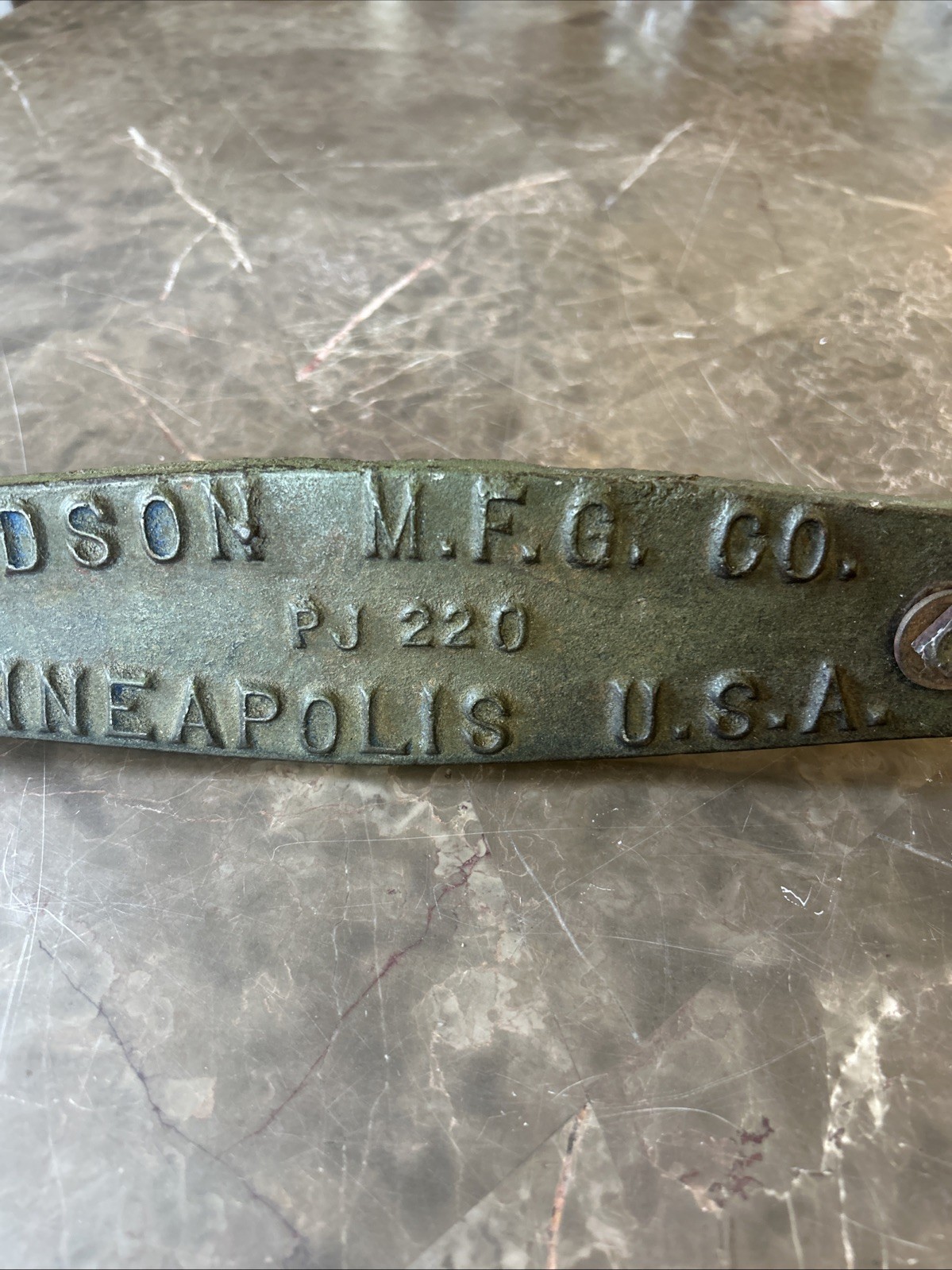 Antique Hudson Mfg Steam Engine Builder&rsquo;s Plate Threshing Machine Cast Iron