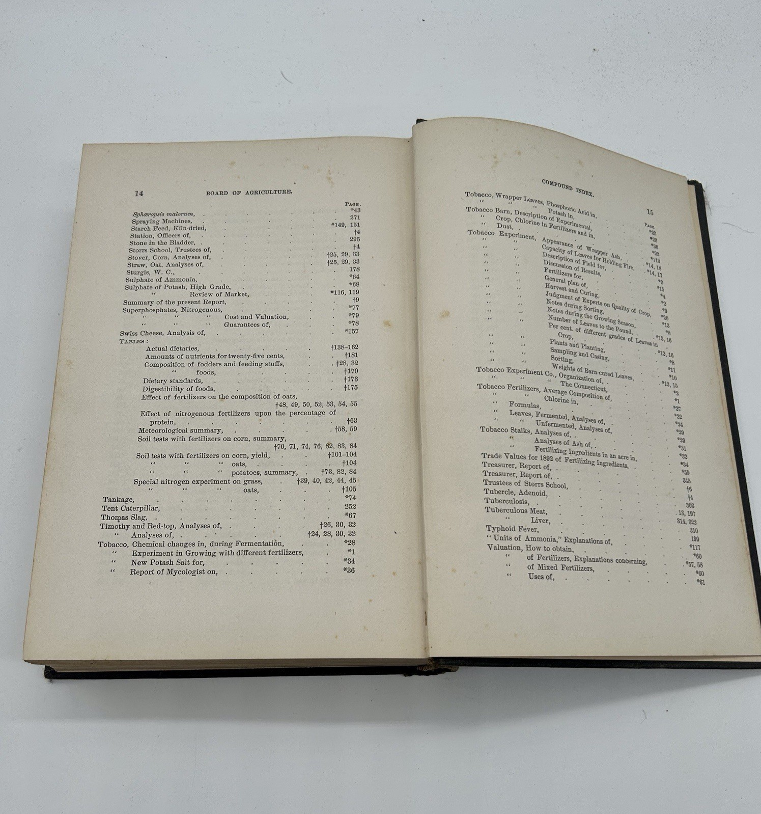Report of Connecticut Board of Agriculture & Experiment Stations 1892 Antique