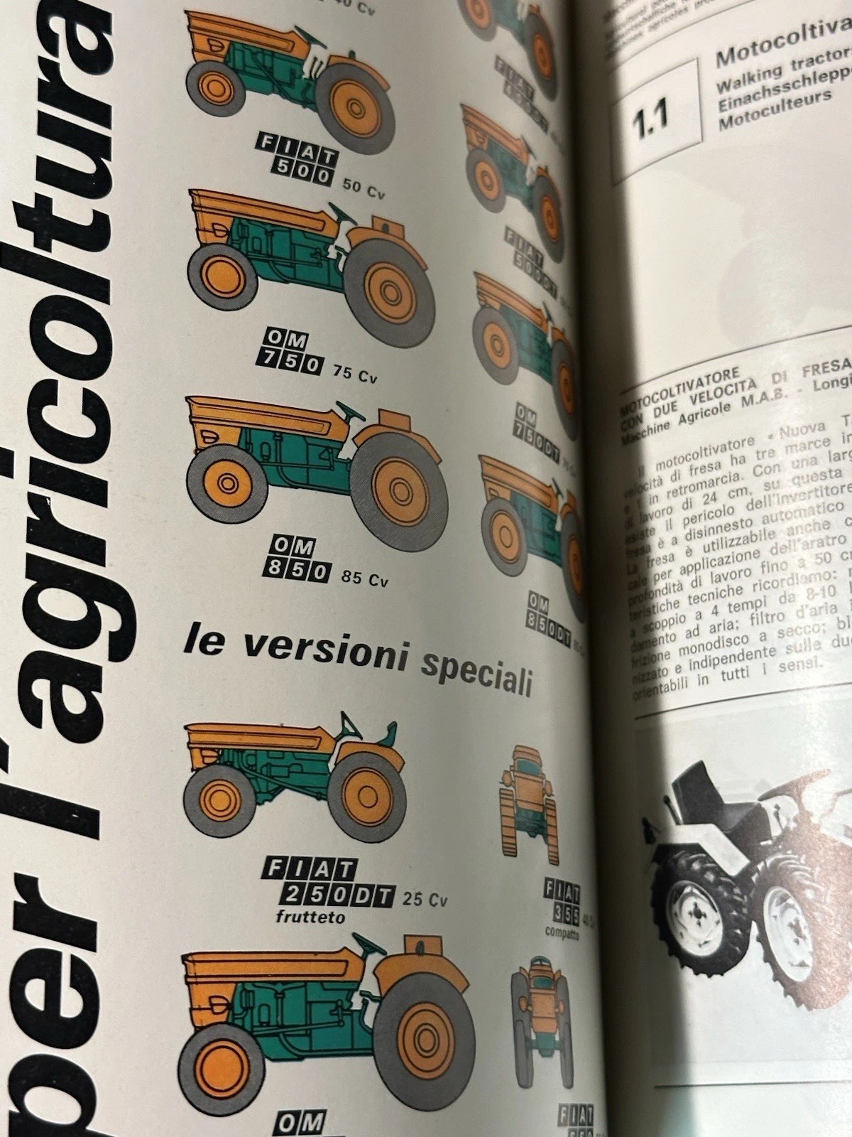 Landini C3200 Crawler Tractor Minicingolata VTG Italian Sales Brochure Poster!