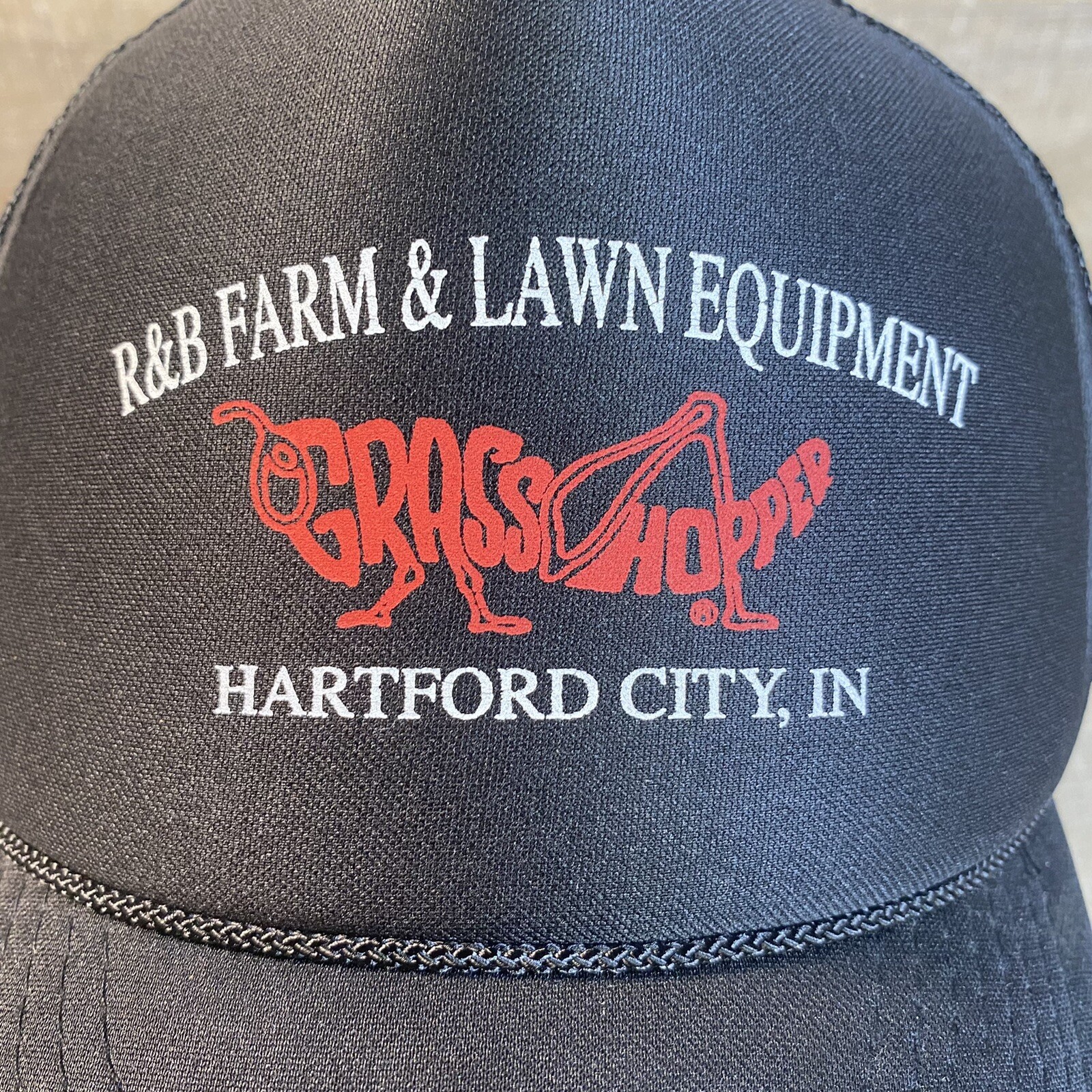 R&B Farm & Lawn Equipment Hartford City Indiana Grasshopper Snapback Trucker Hat