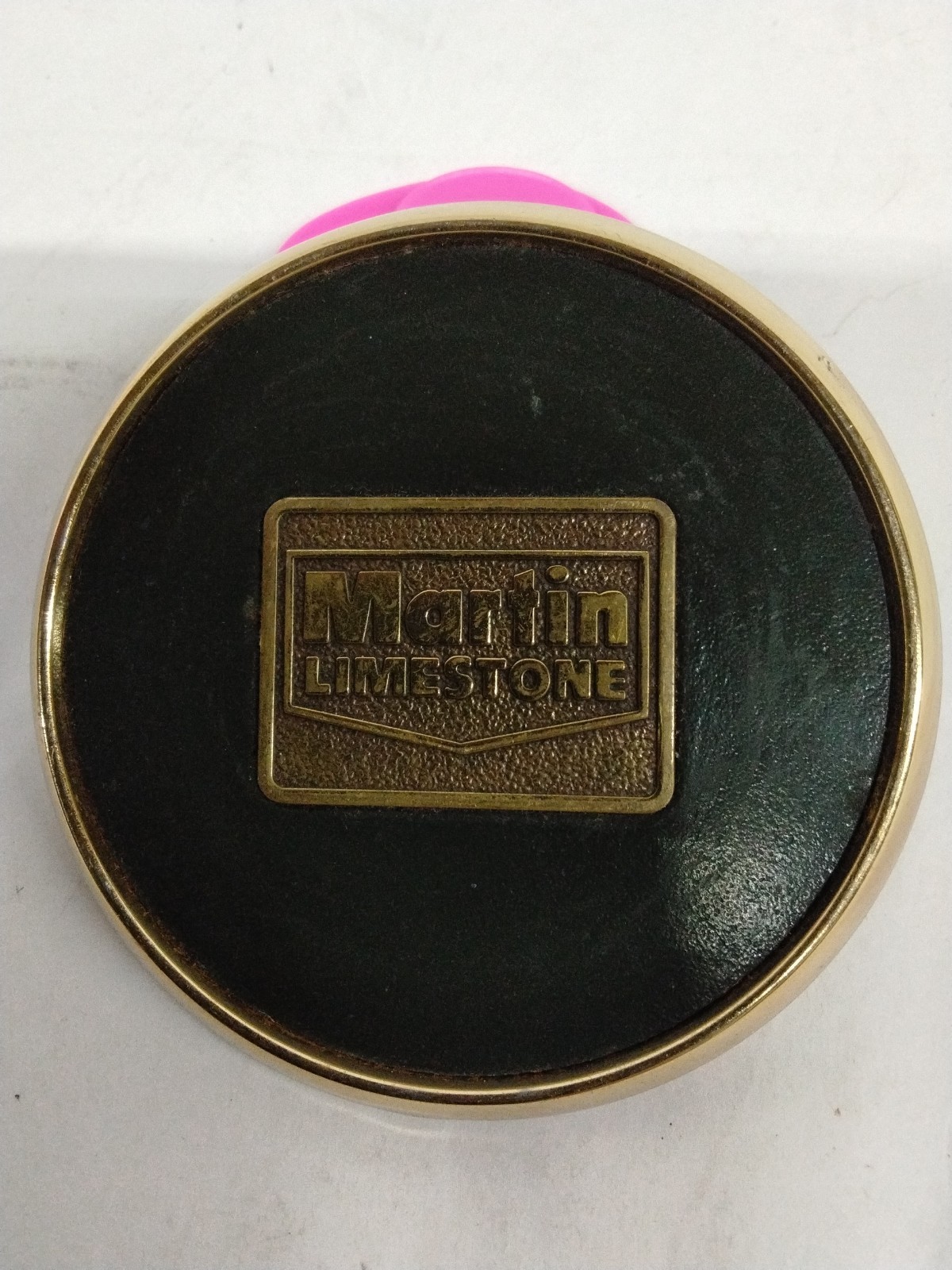 Vintage Martin Limestone Metal Coaster Blue Ball, Gap, New Holland PA