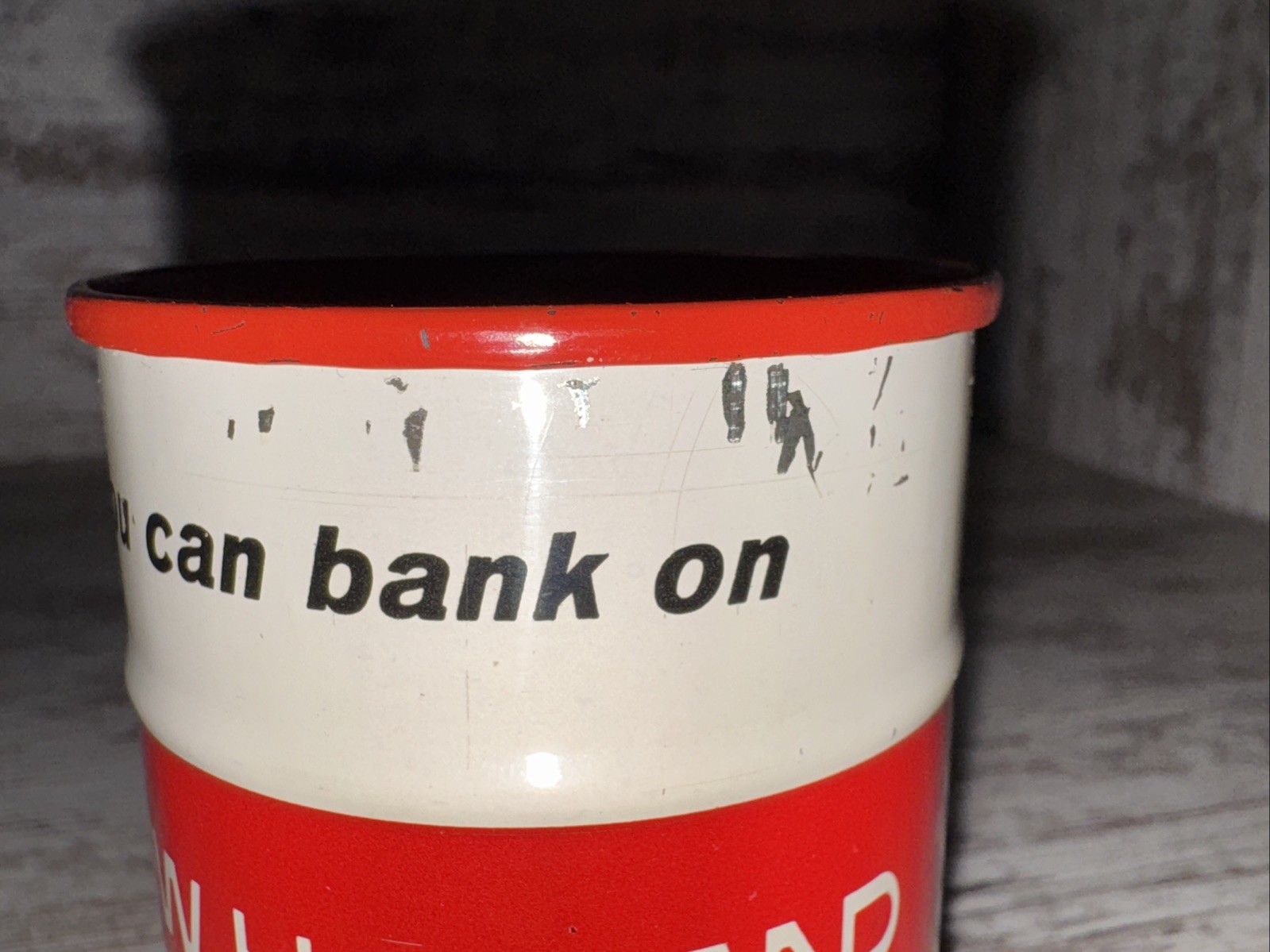 Vintage New Holland Combines 55 Gallon Drum Coin Bank Advertisement