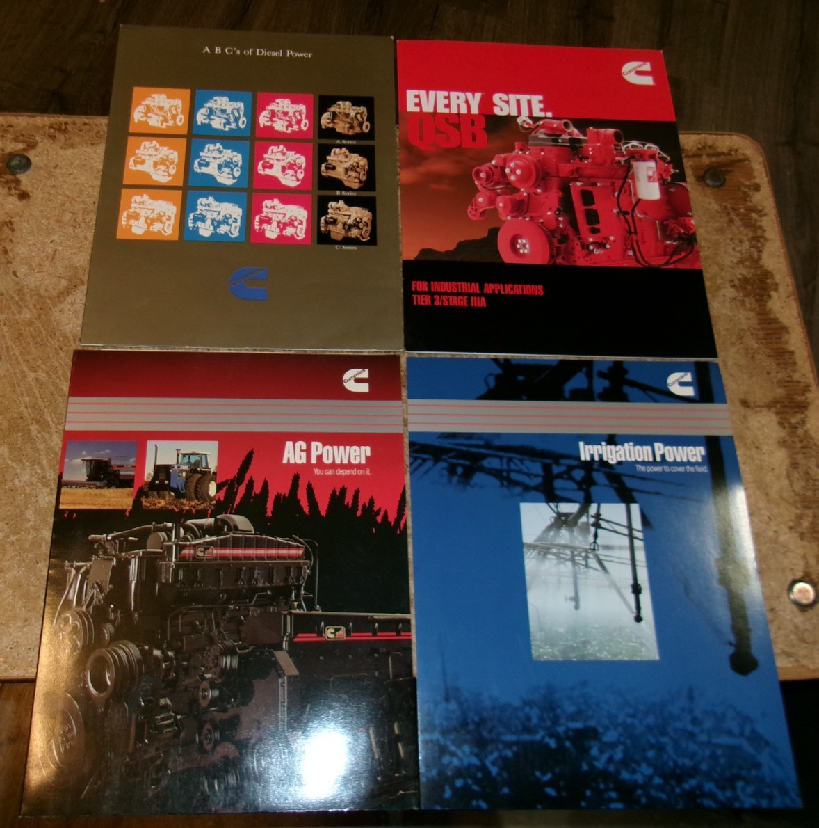 4-lot 1990&rsquo;s cummins engine brochures in nice shape used