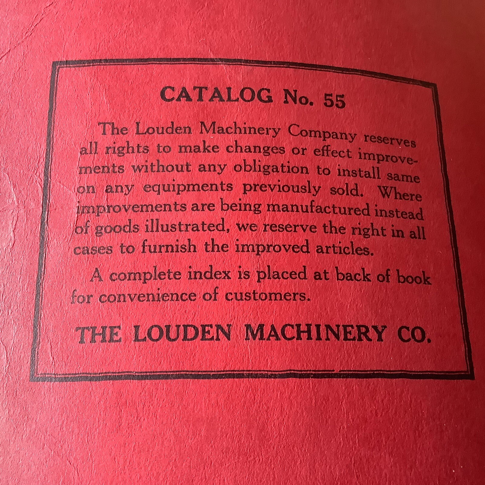 Louden 1933 No. 55 Farm Machinery Catalogue Milk Stools Troughs Pig Pens Pre Own