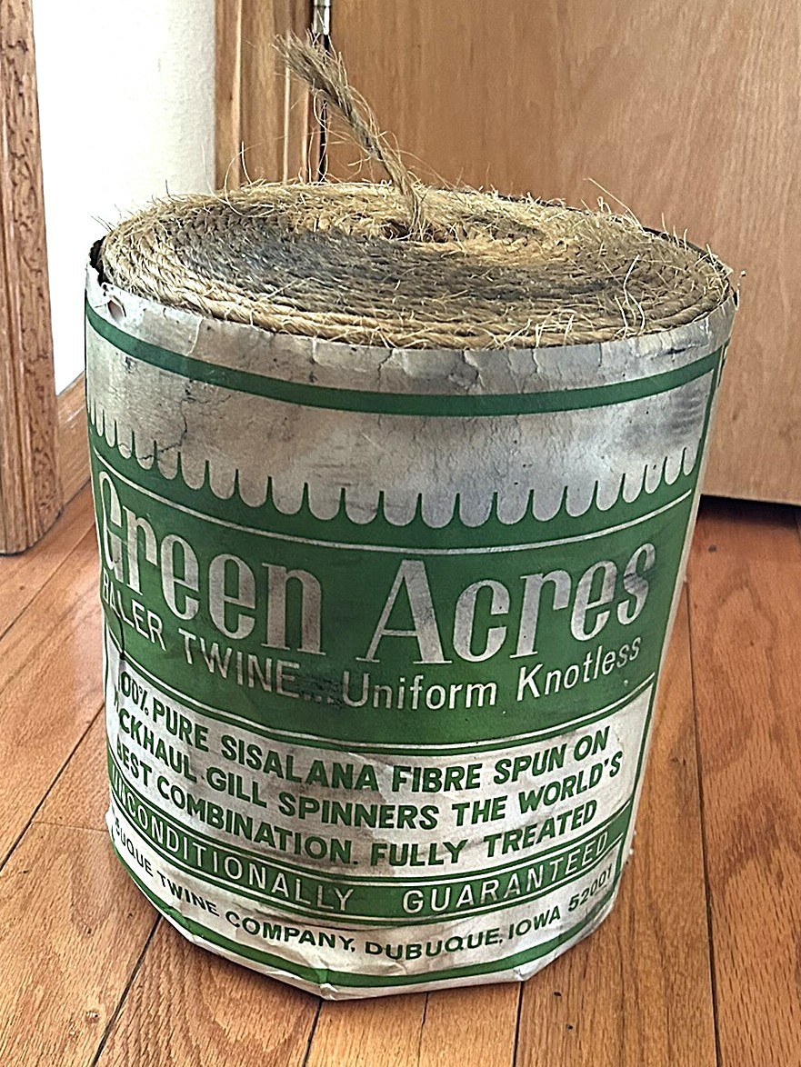 Vtg NOS Green Acres Baler Twine Unused Complete Ad Label 10,000 Feet Sisal Farm