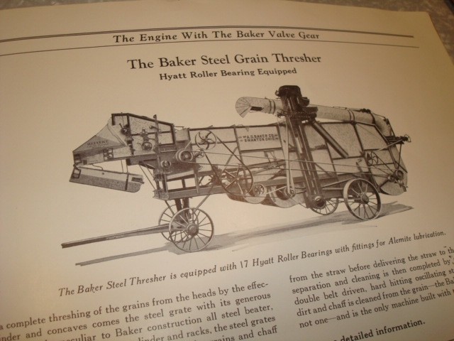 A.D. BAKER TRACTOR & THRESHER Circa 1912 24 Page Catalog Rare