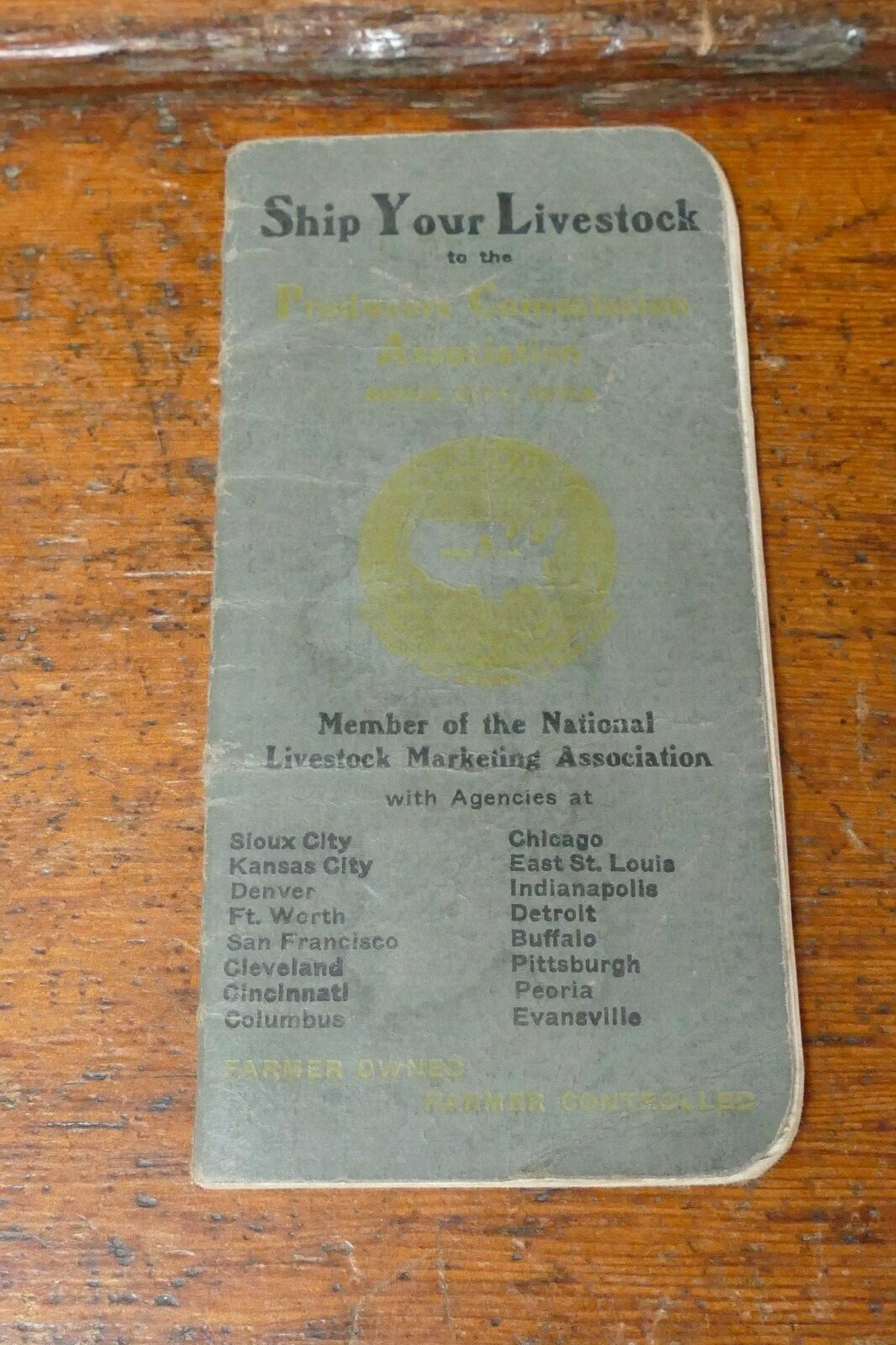 Vintage 1930’s Producers Commission Association Livestock Notebook Sioux City IA