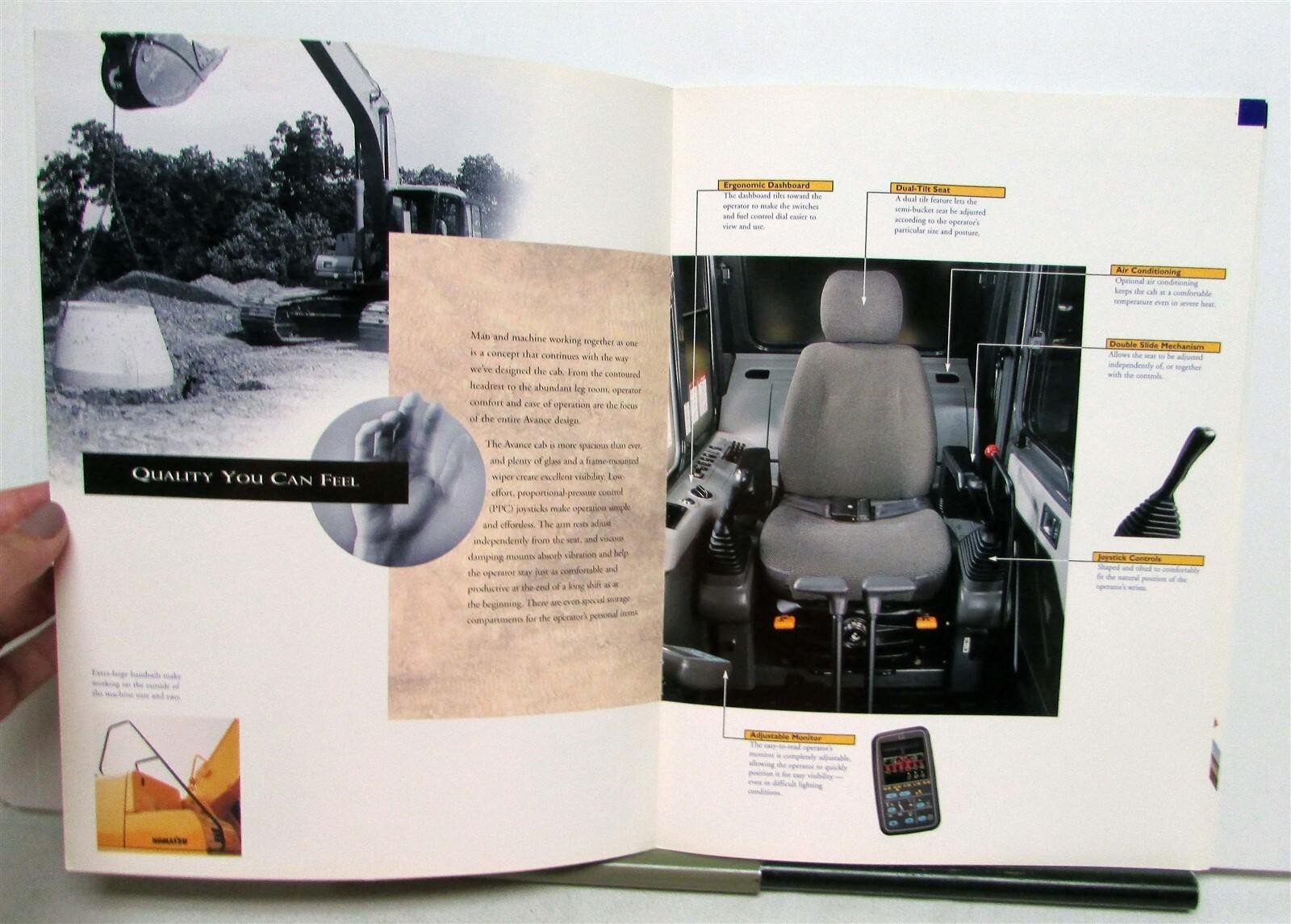 1997 Komatsu Mid-Sized Excavator Specifications Construction Sales Brochure