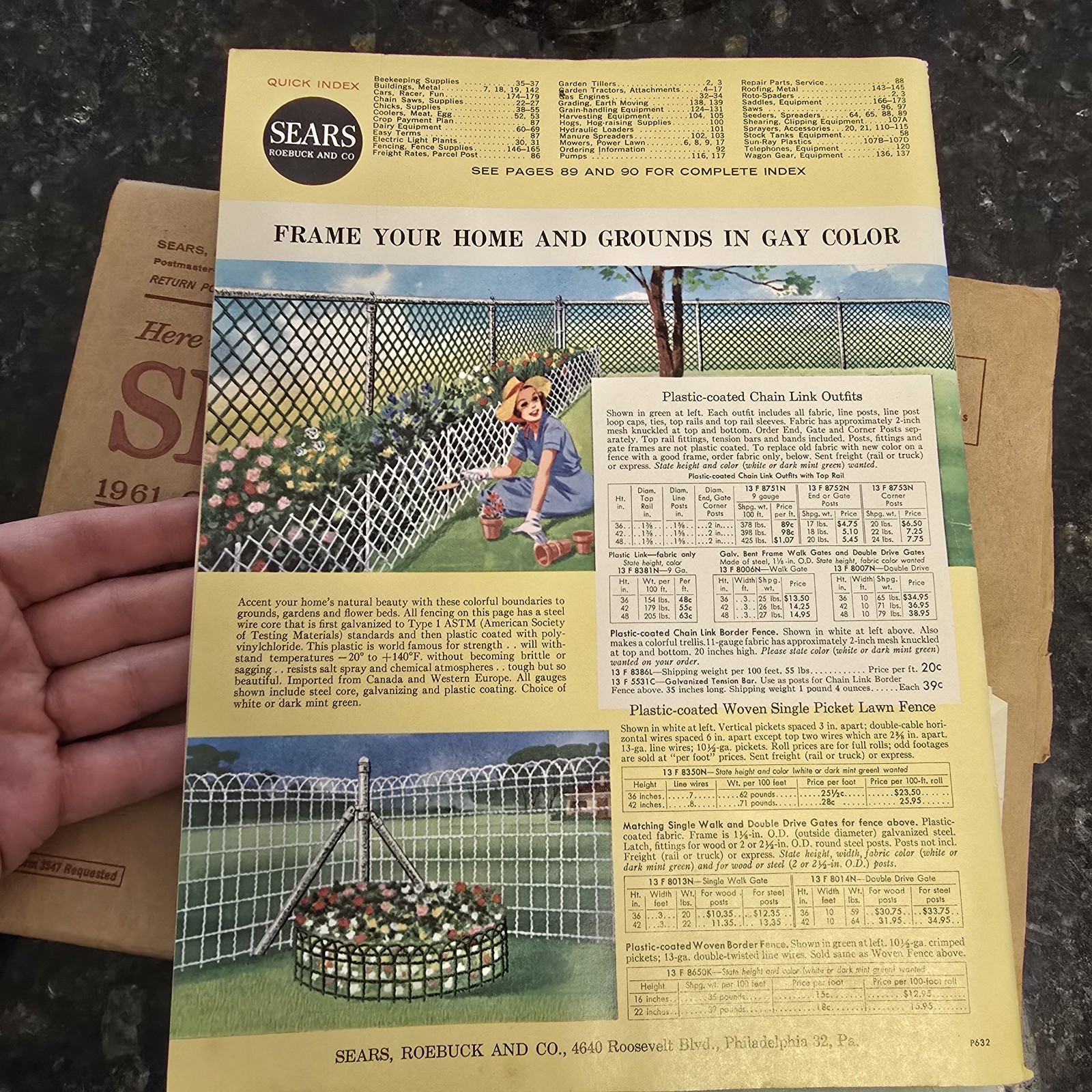 New Sears 1961 Suburban-Farm Catalog Supplies Fencing Farm Tractor Karting…