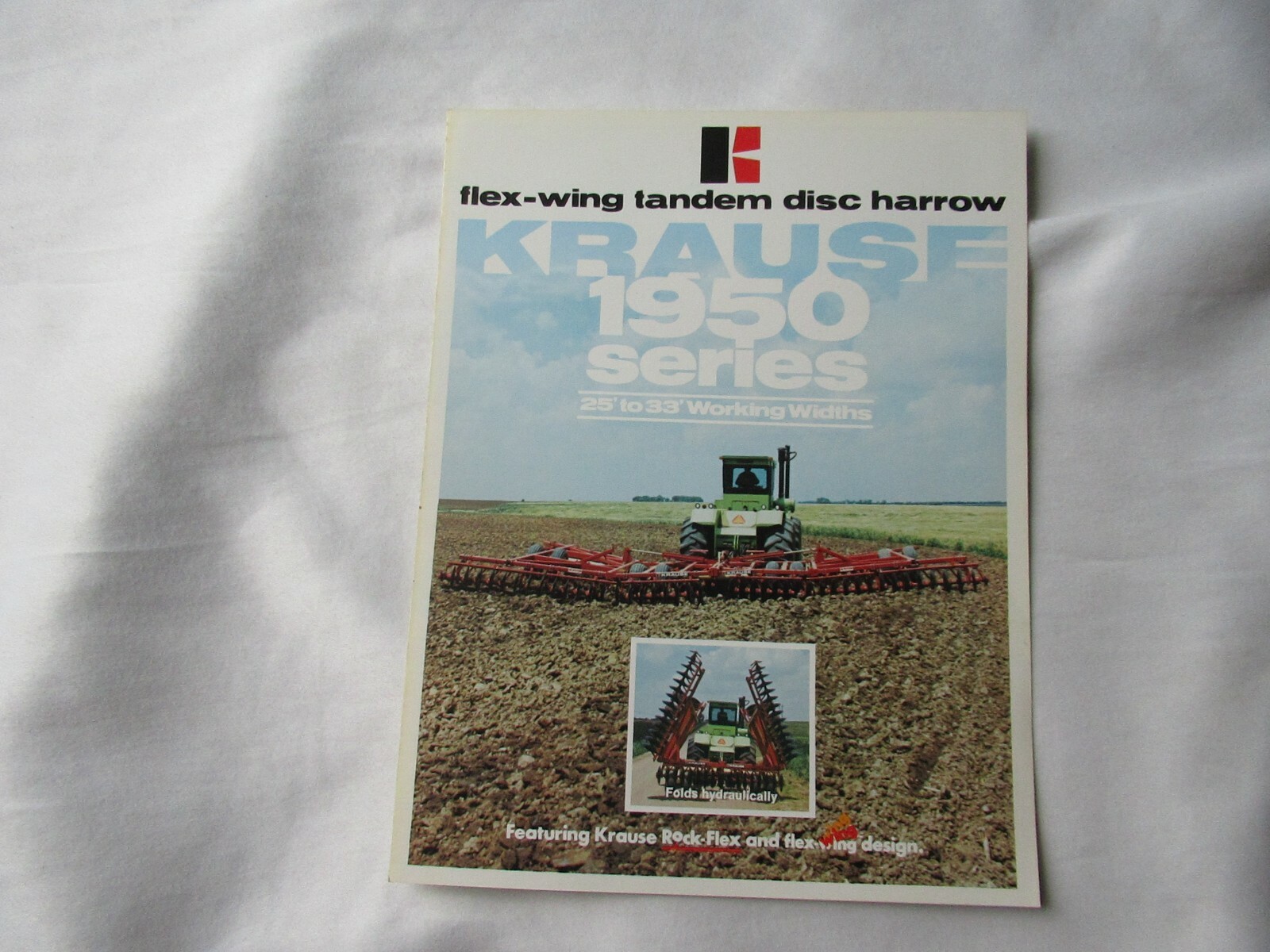 1978 Krause 1950 flex-wing tandem disc harrow brochure