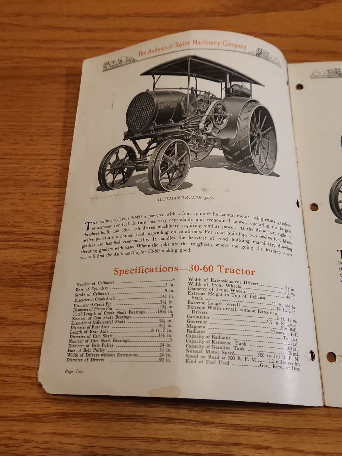 Aultman Taylor Machinery Company Gasoline Kerosene Tractors Catalog