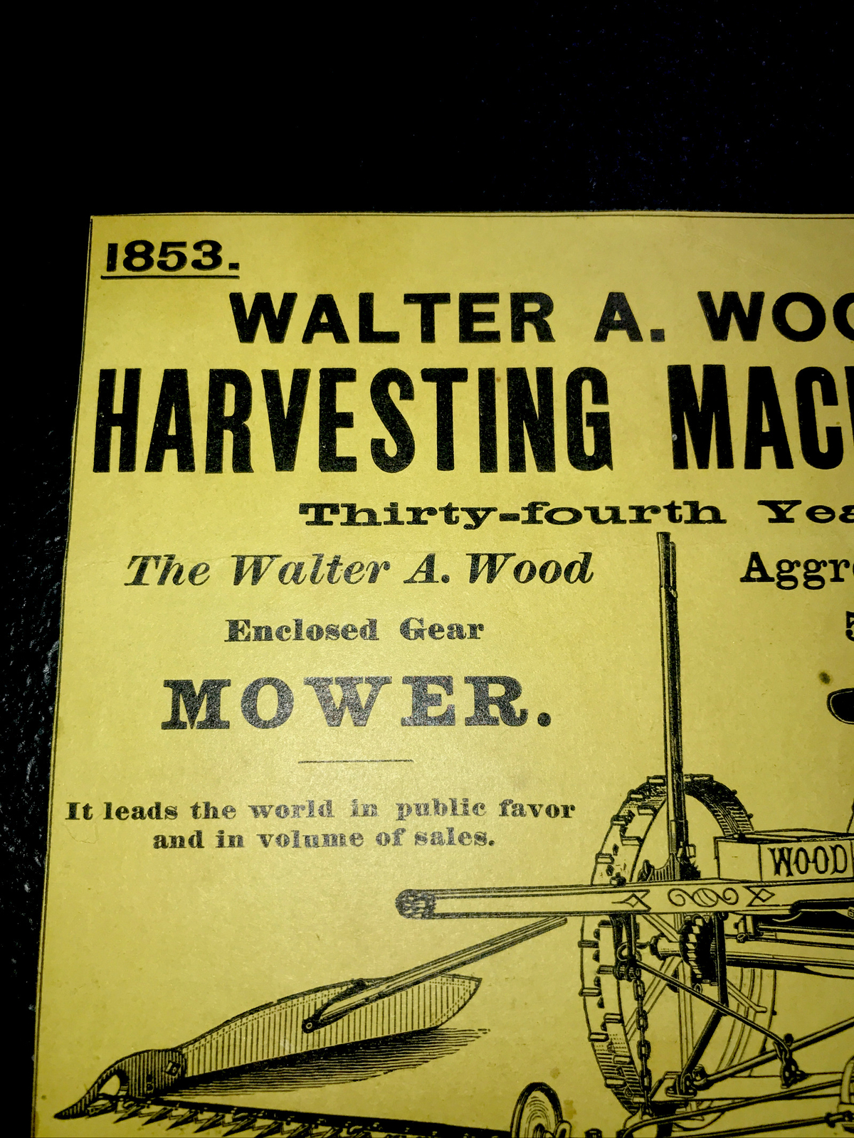 1886 Wood Machine Implements Farm Advertising – Hoosick Falls – New York