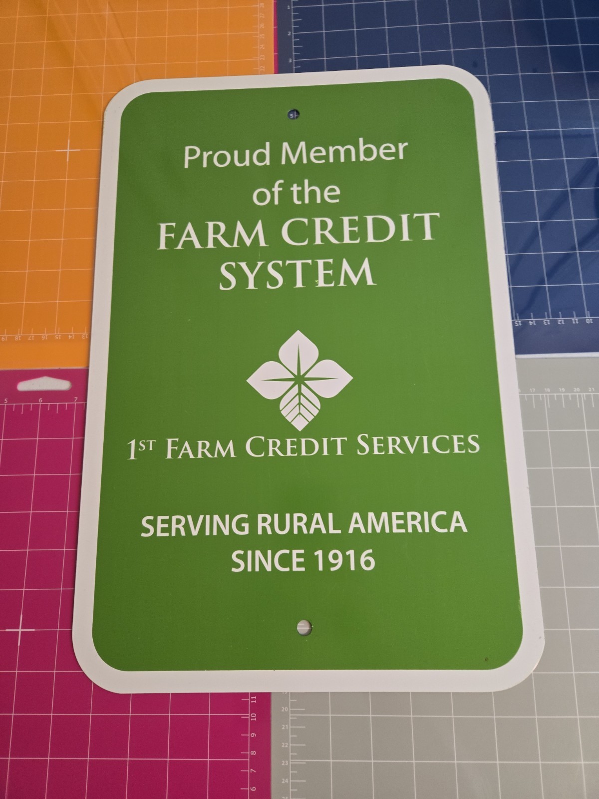 Vintage 1st Farm Credit Services Metal Sign 18×12 Farm Credit System Rural…