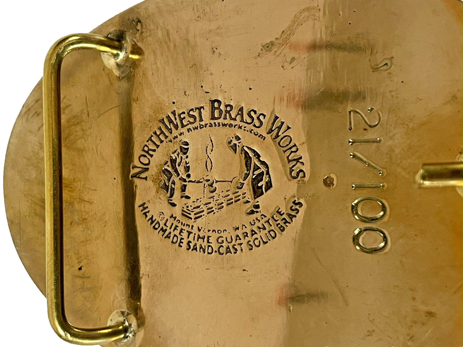 Maytag Collectors Club 2006 Northwest Brass Works Hand Made Belt Buckle 21/100