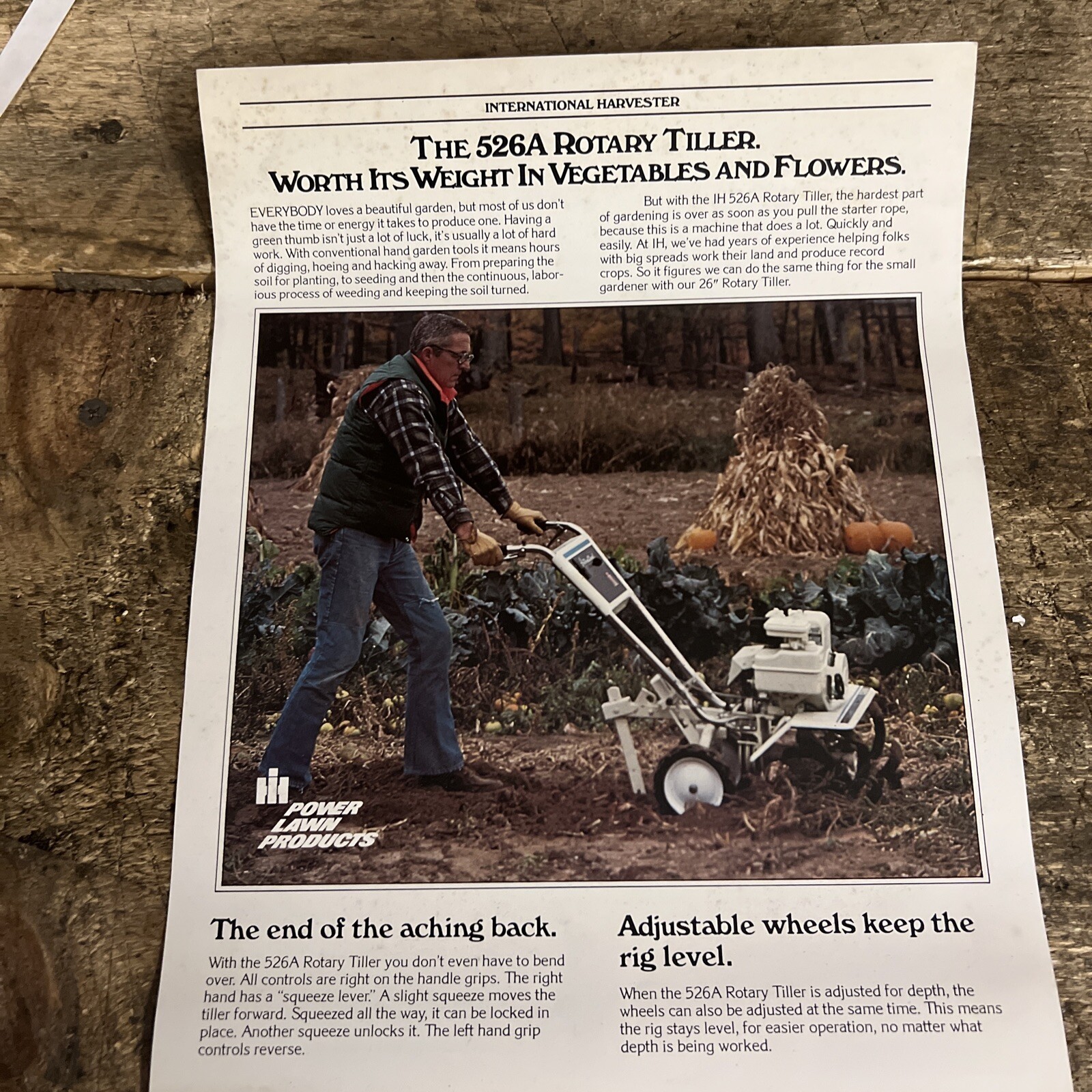 International Harvester 526A Tiller Brochure