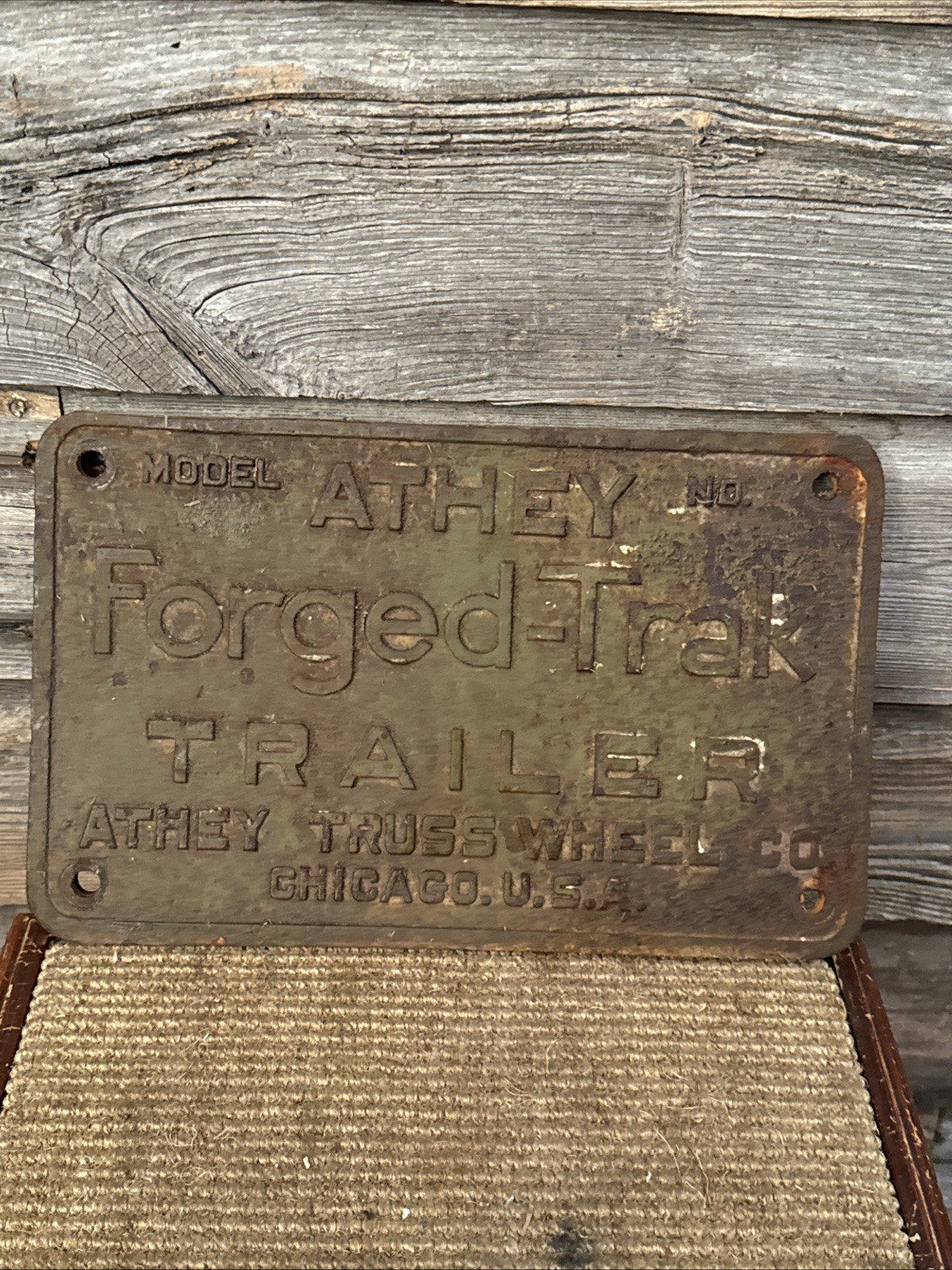 Vintage Athey Forged-Trak Trailer Advertising Athey Wheel Co.