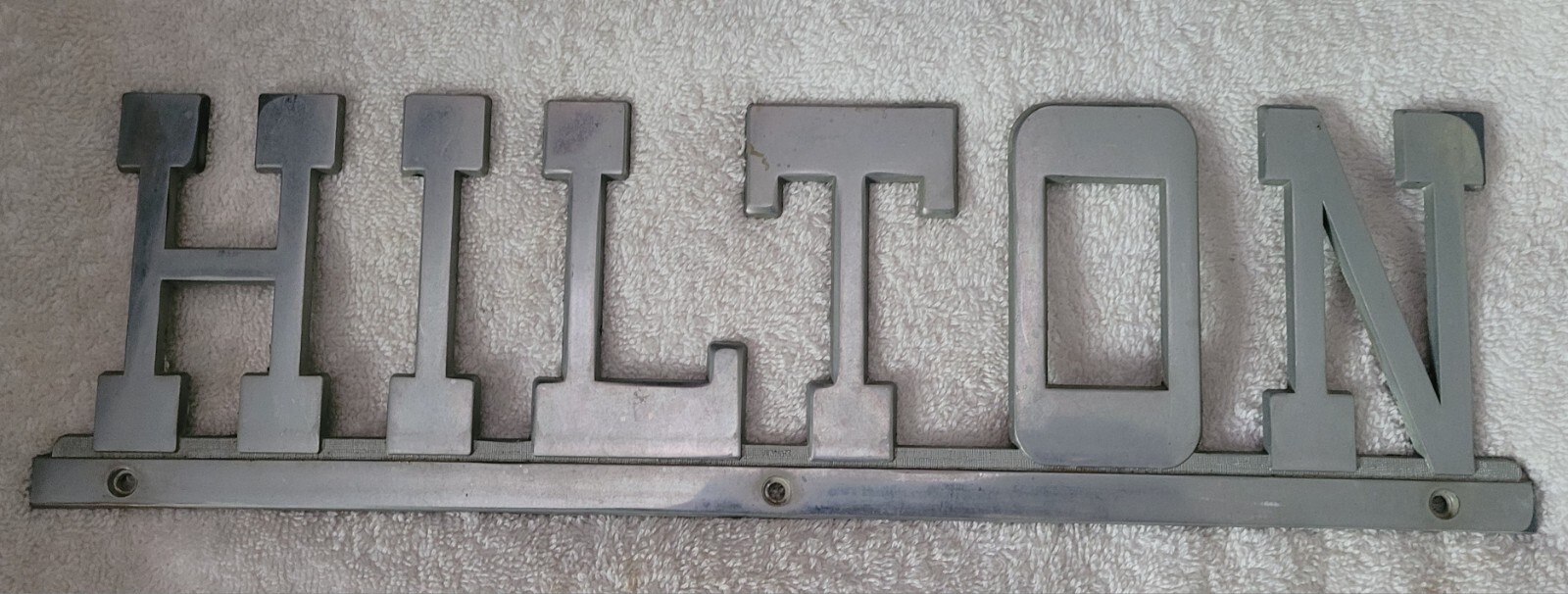 Vintage Hilton Implement Tractor Aluminum Nameplate Badge