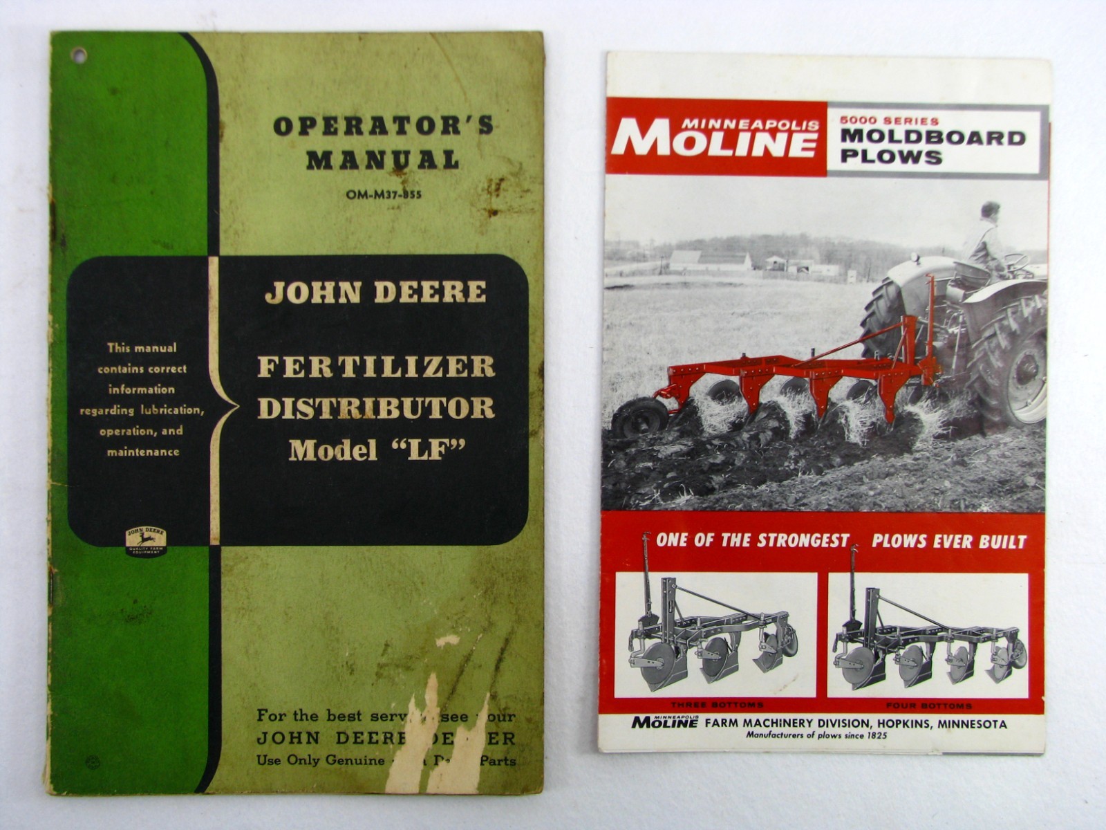 Farming Advertising Brochure Manual LOT vtg John Deere Moline Oliver New Idea ad