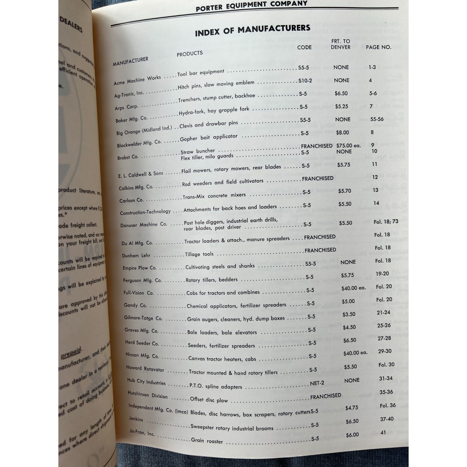 1973 Porter Equipment Company Farm Industrial & Outdoor Counter Catalog Vintage