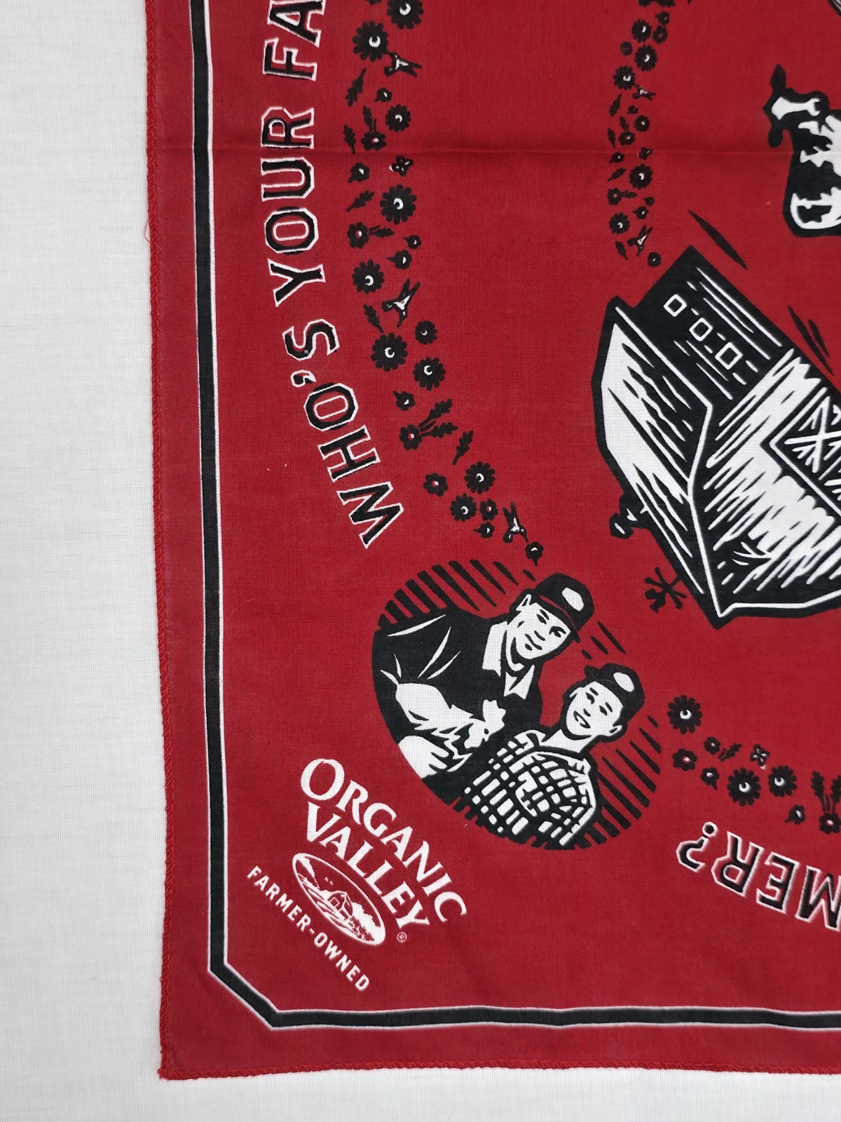 Organic Valley Red Cotton Promo Handkerchief Bandana Hankie « Who&rsquo;s Your Farmer? »