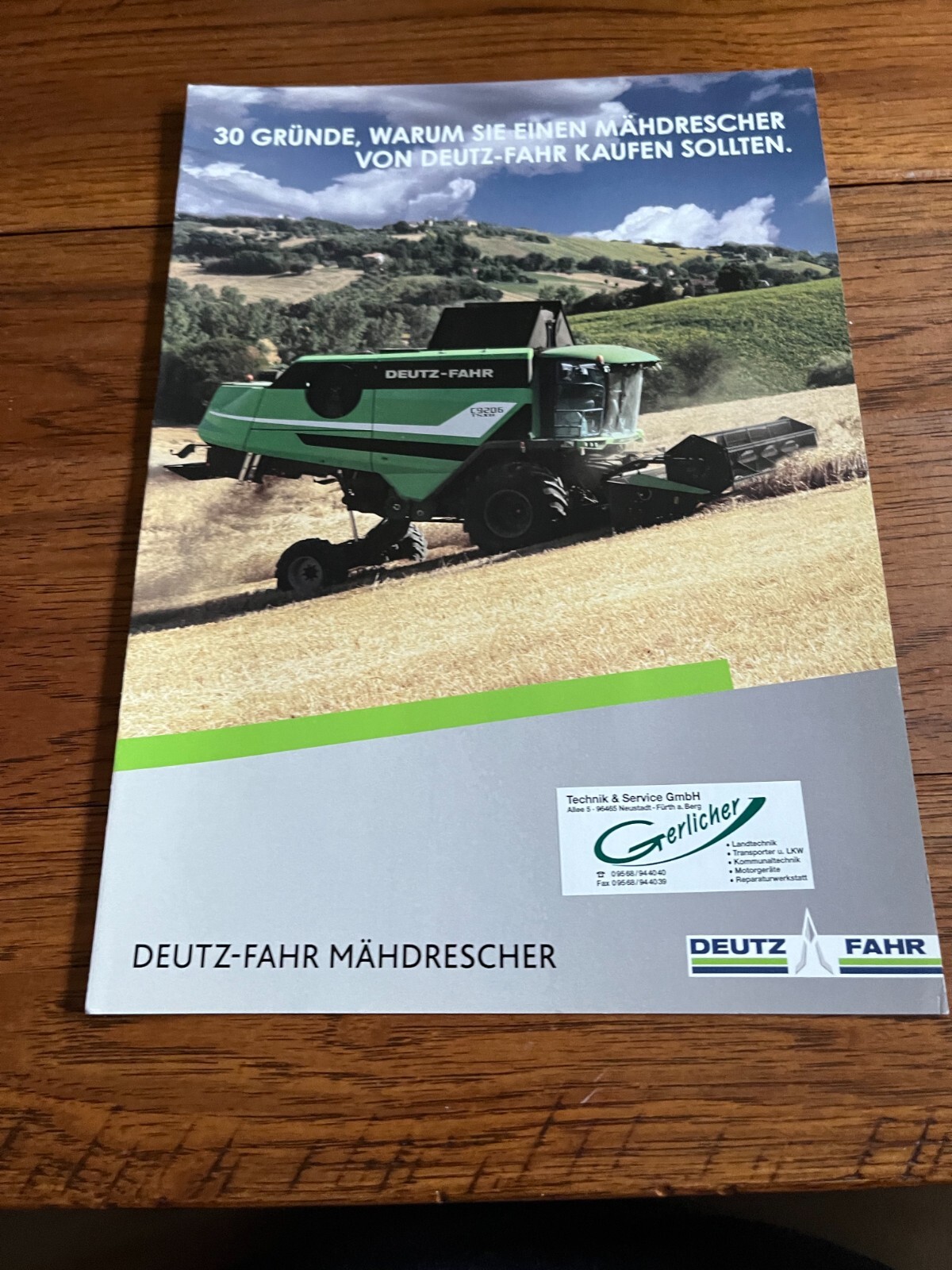 Deutz Fahr Hillside Combine Brochure FCCA