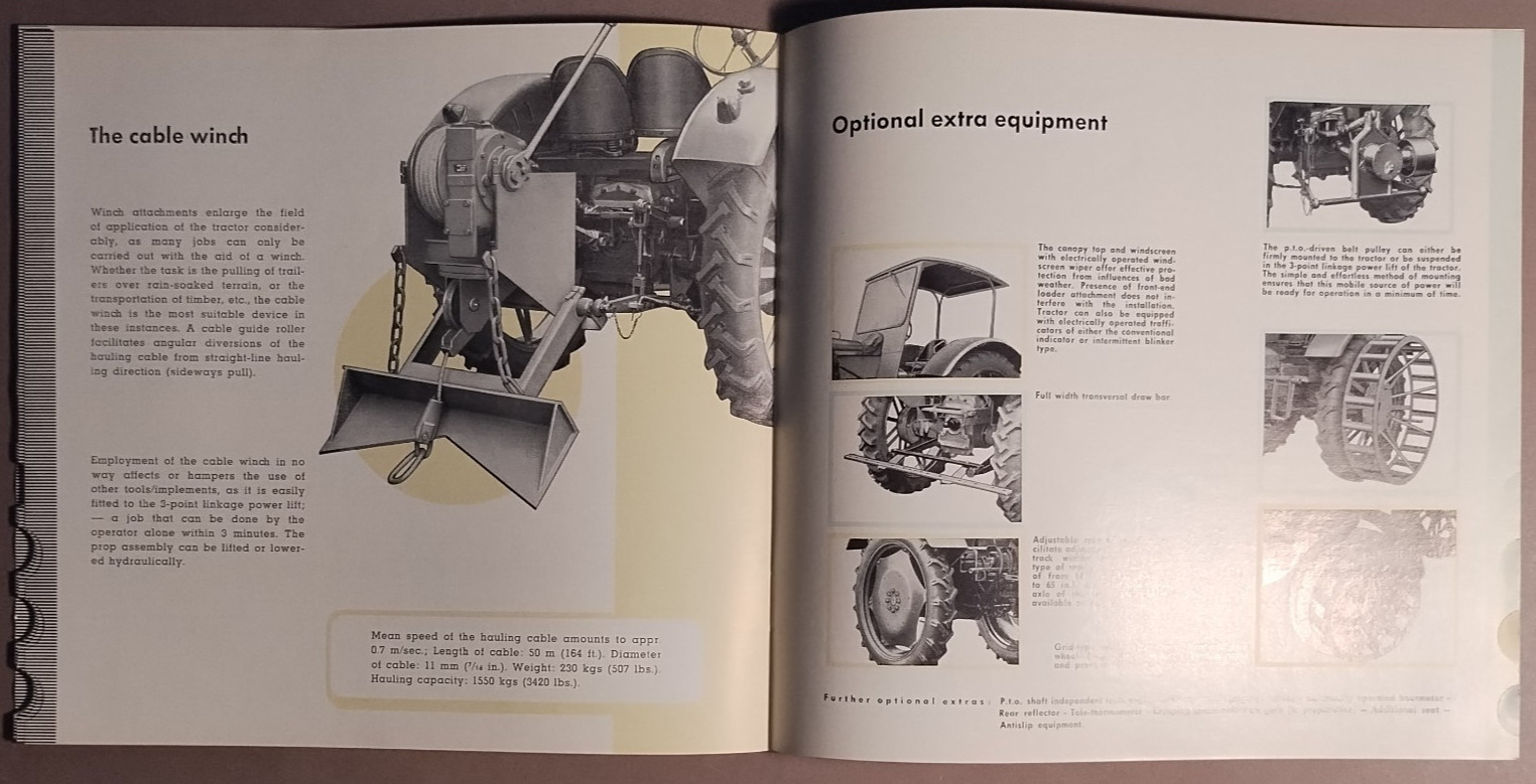1953 Hanomag Combitrac Tractor R24 Catalog Brochure Original B5-44