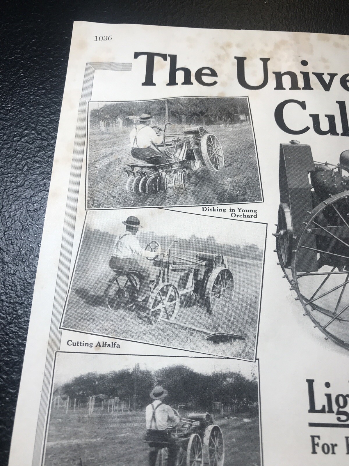 1914 Universal Tractor Motor Cultivator – Columbus – Ohio – Farm Advertising