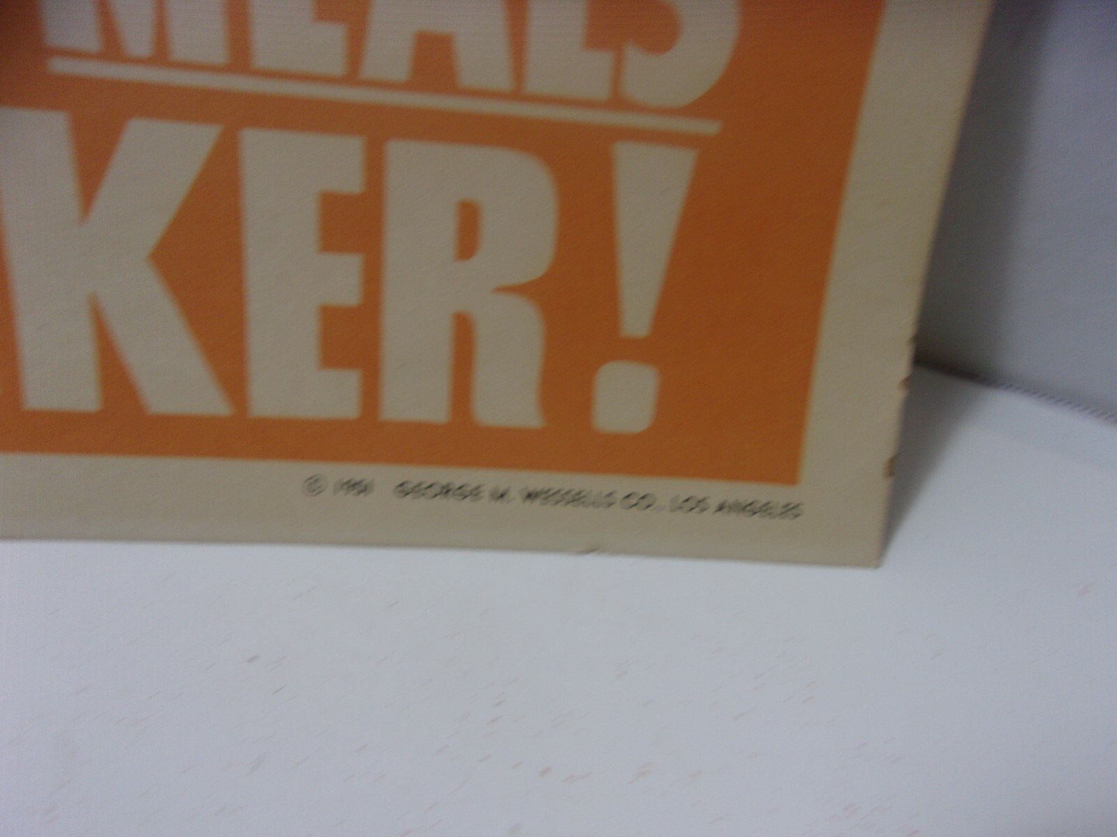 Meat Locker Butcher Shop Advertising Farm Cattle Beef 1950&rsquo;s Vintage Sign Poster
