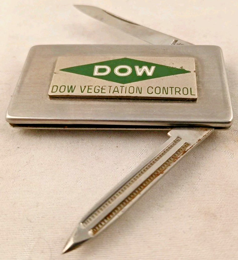 Vintage DOW Chemical Vegetation Control Pocket Knife/Money Clip