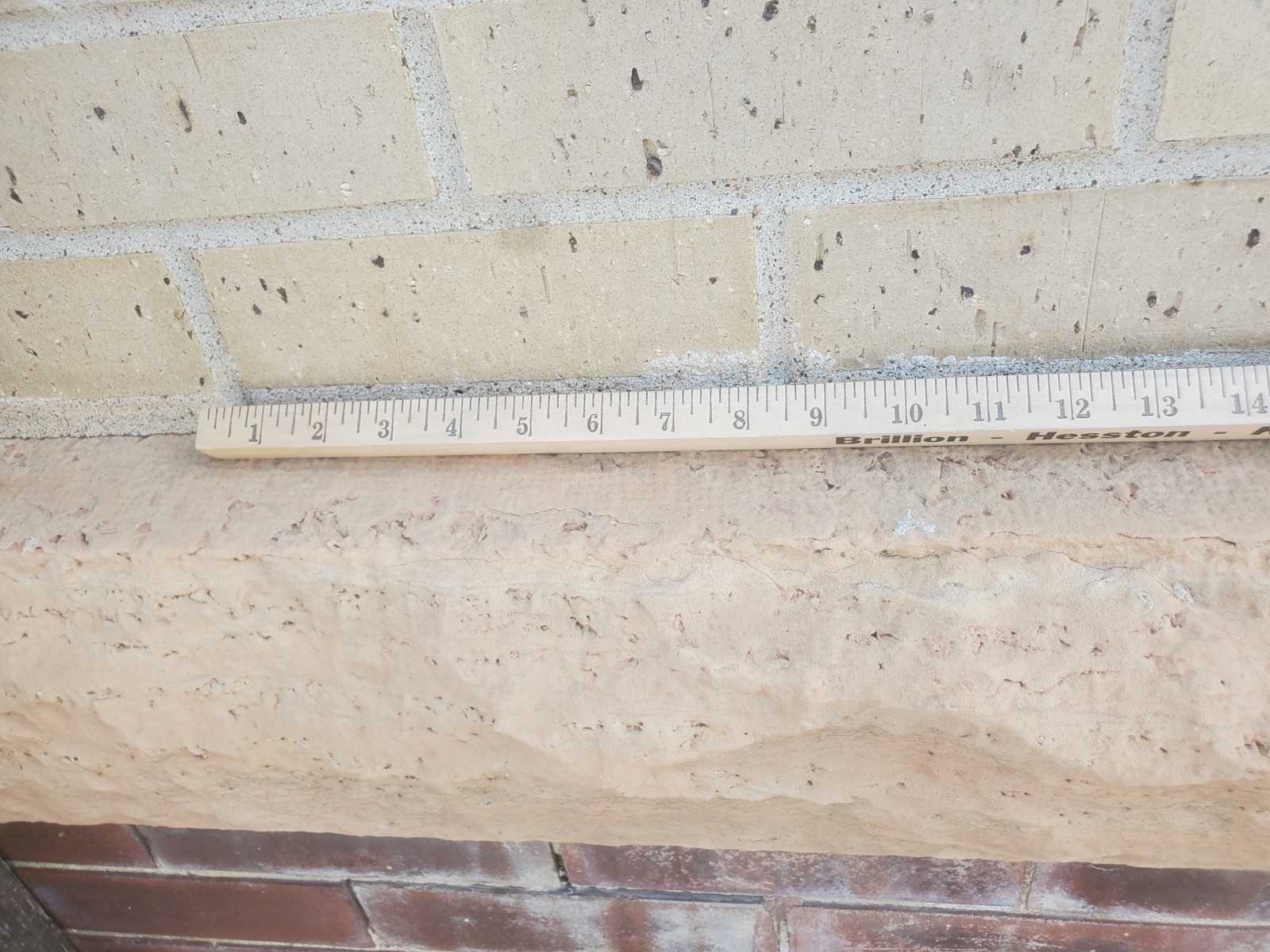 36&Prime; Wooden Yardstick Ag-land Implement New Hampton Iowa Hesston Westendorf Peck