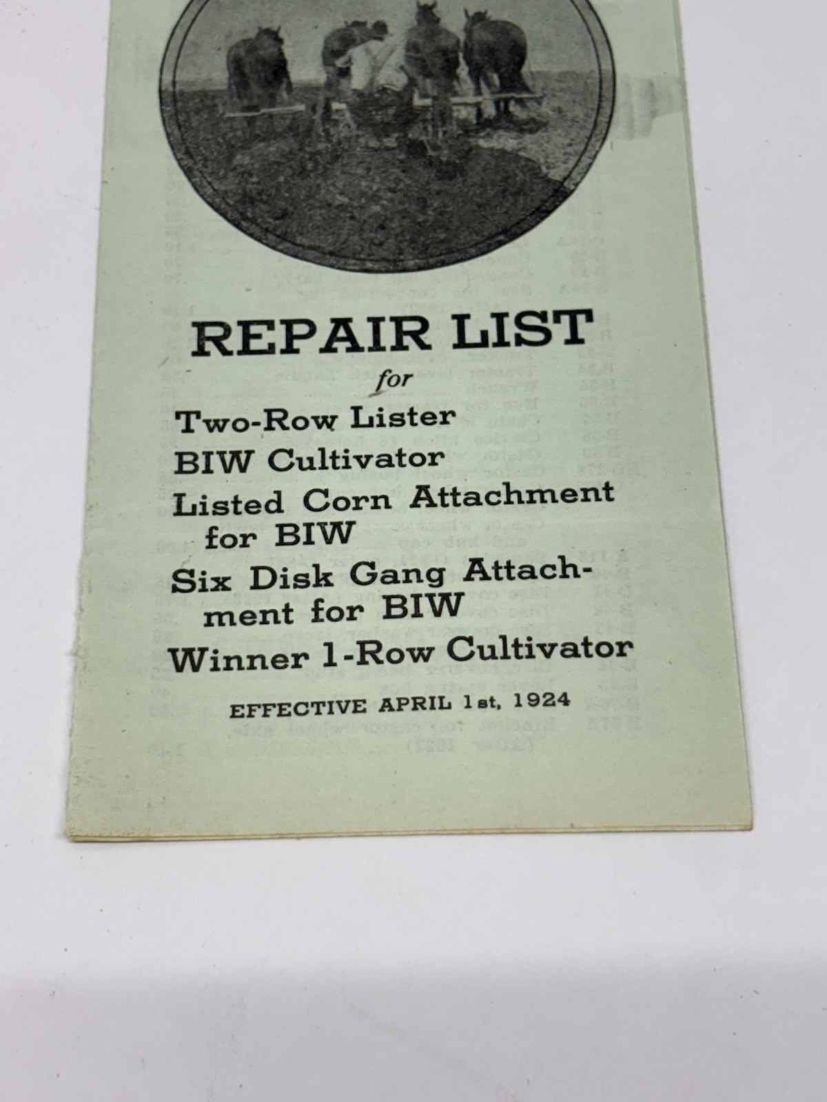 RARE 1920&rsquo;s Chase Plow Co. Lincoln Nebraska NE Repair Brochures