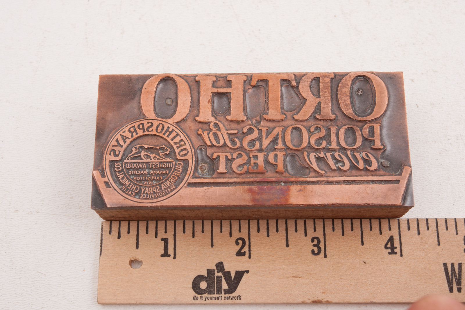 Ortho Posions for Every Pest Contro 1915 Expo Printers Block Advertising(A5L-11)