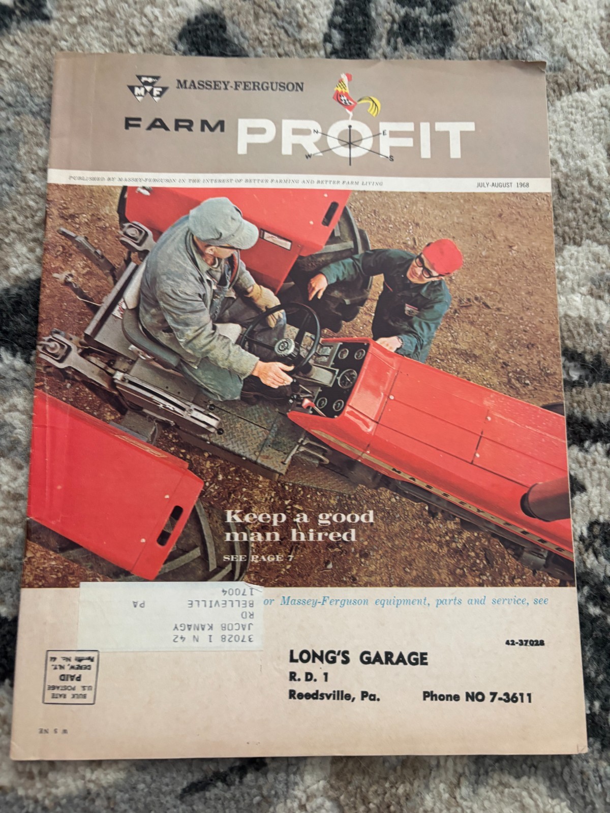 Massey Ferguson Farm Profit Magazine For July August 1968 Brochure DCPA26
