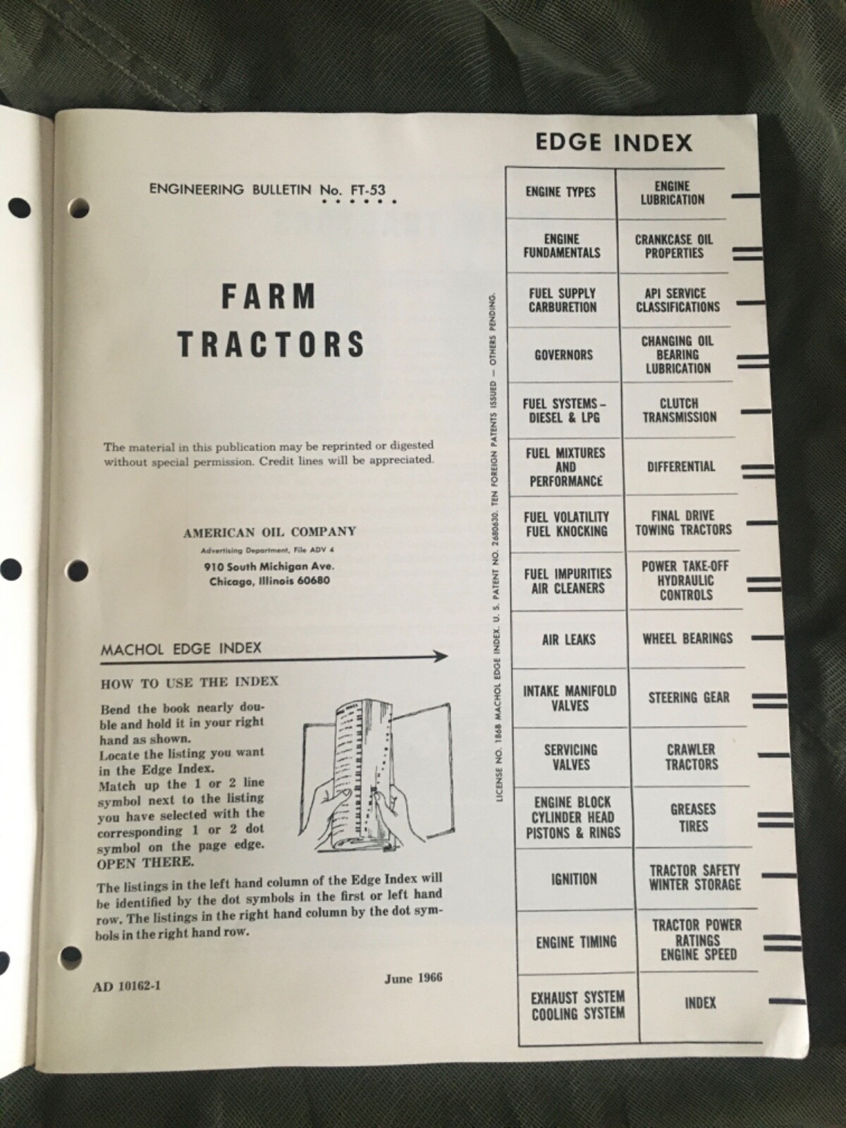 Vintage Standard Oil Division Engineering Bulletin – Farm Tractors
