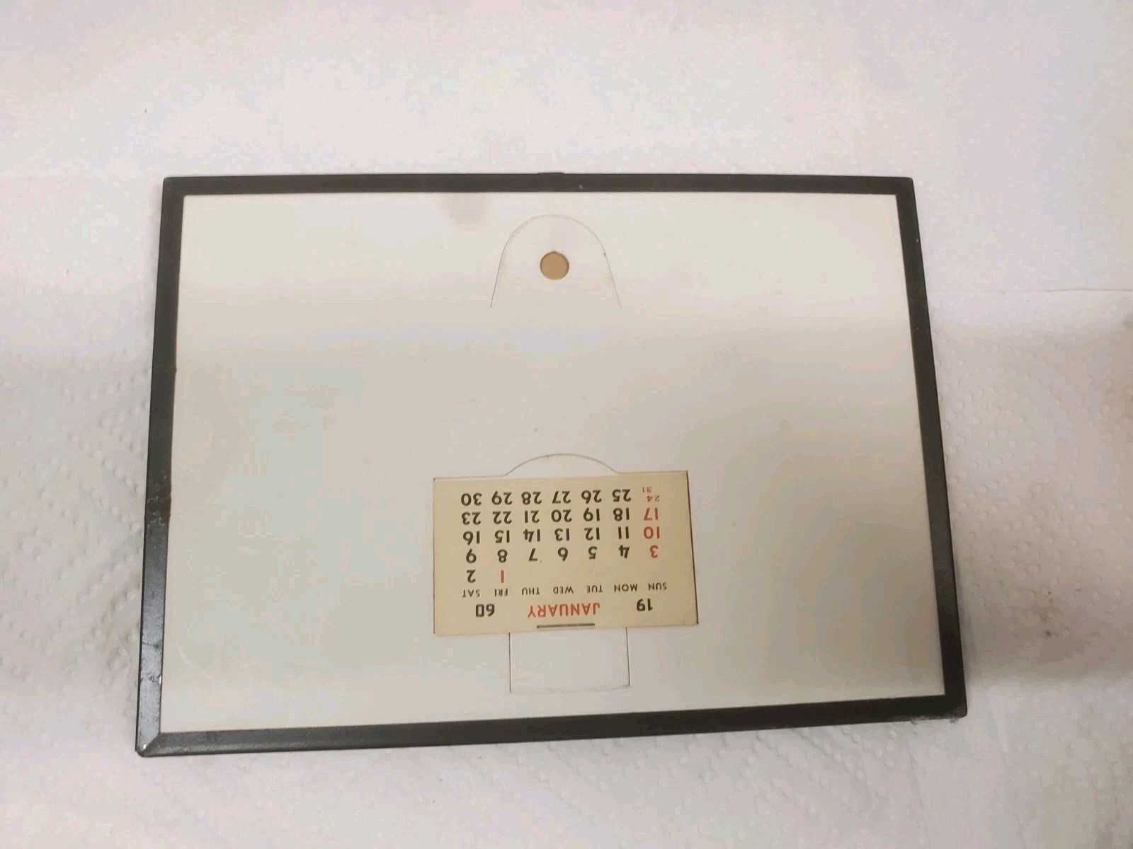 7&Prime; X 5&Prime; Framed Thermometer Farmers Elevator Traer Iowa 1960 Calendar Grain Feed