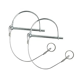 2 Pack 1/4in Trailer Hitch Pin with Anti-Loss Cable – 4 Inch Long Coupler Safety
