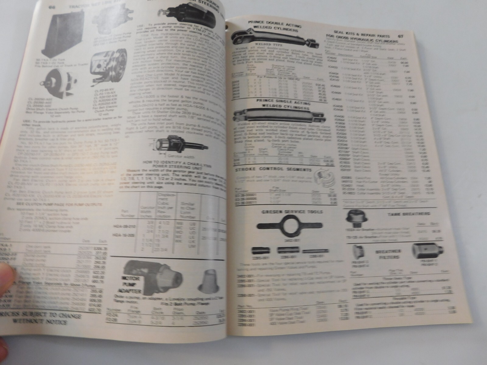 1973 HYDRAULICS CO. RED BOOK PARTS CATALOGUE PRICE GUIDE VG HYDRAULICS & BEARING