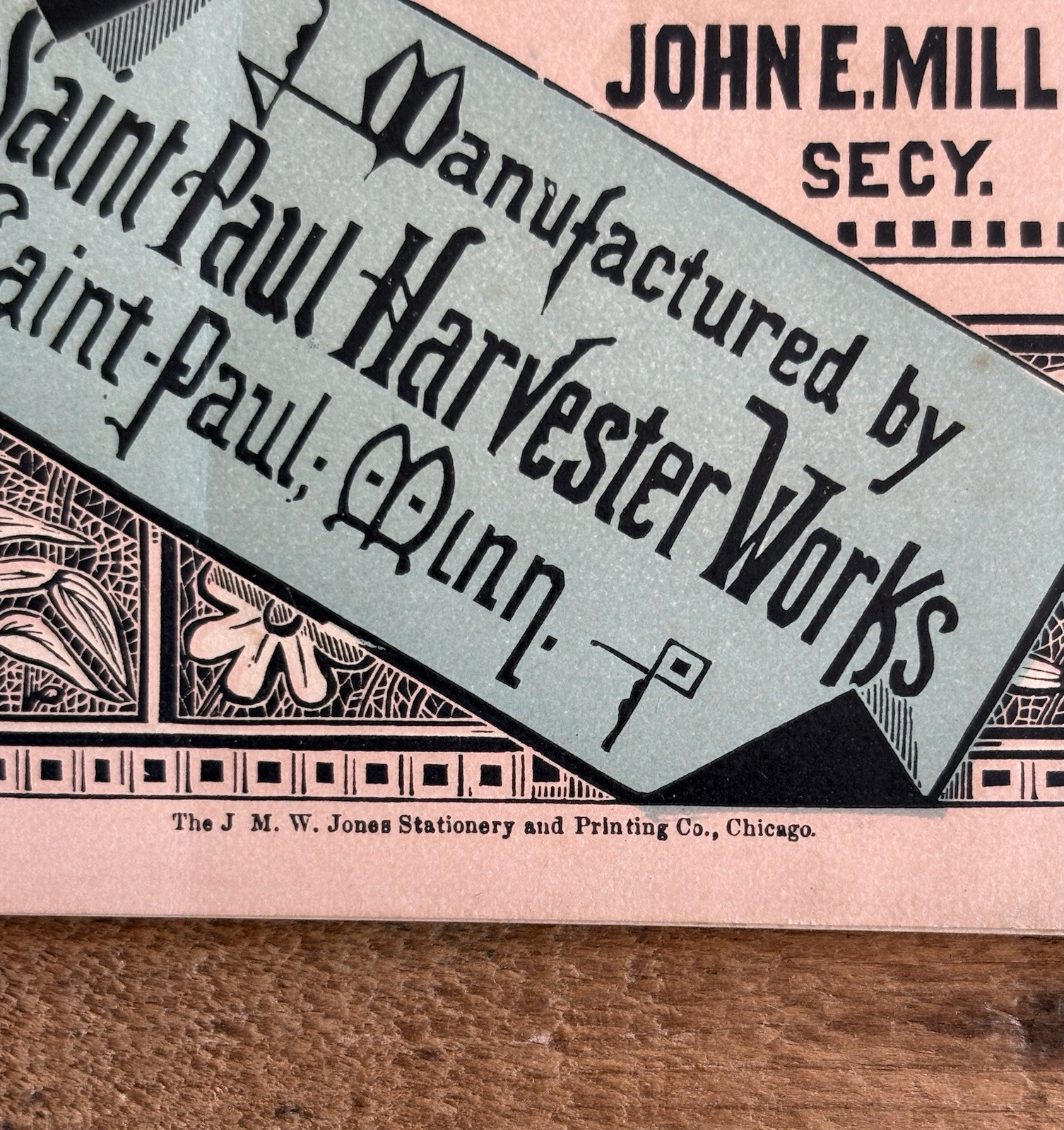 Amazing Seldom Seen Antique 1881 The Saint Paul Harvester Farm Machine Brochure
