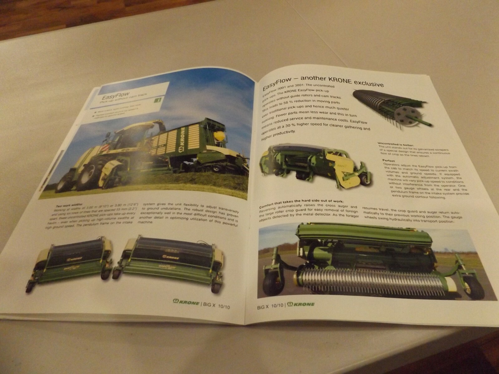 KRONE BIG X 700/850/1100 FORAGE HARVESTER. LITERATURE # BIGX-10.10-US 110236