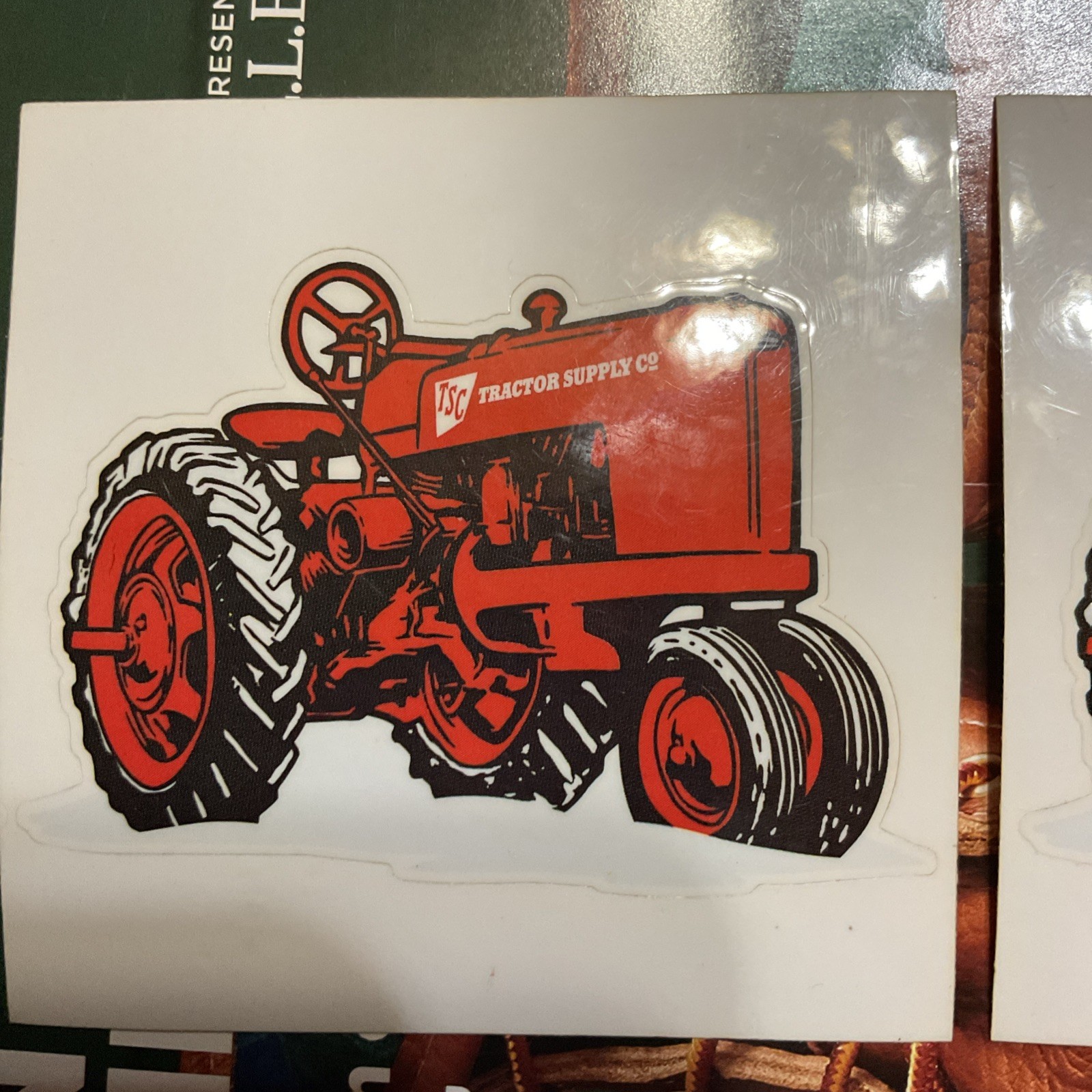 Lot of 2 Tractor Stickers Red -Tractor Supply Neighbors Club Live Life Out Here
