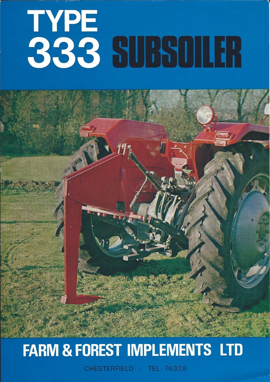 Farm Implement Brochure – Farm & Forest – 333 – Subsoiler – c1970&rsquo;s (F5128)