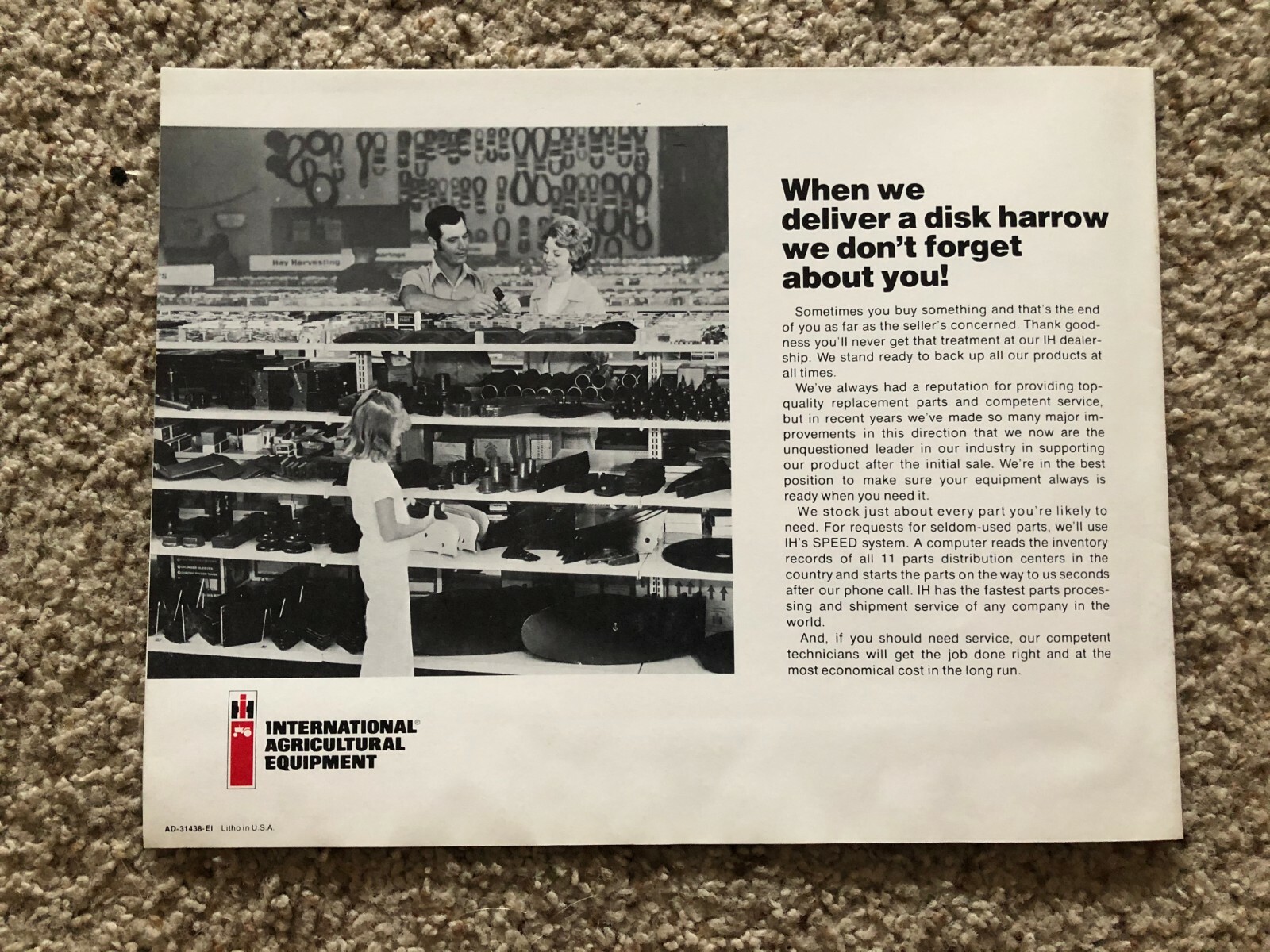 1970s International Offset Disk Harrows, original sales literature.